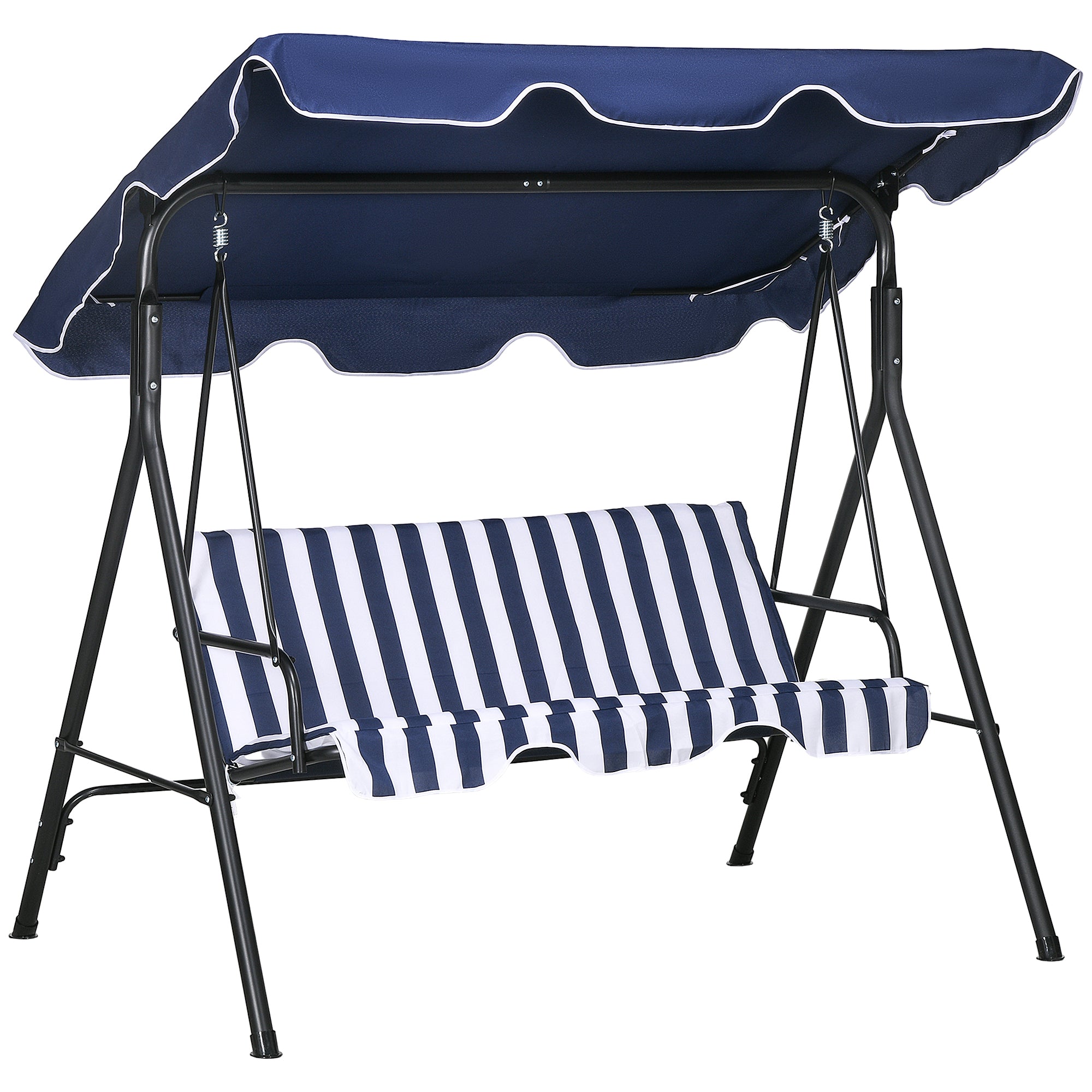 Outsunny Patio Swing Chair: Steel Frame, Canopy