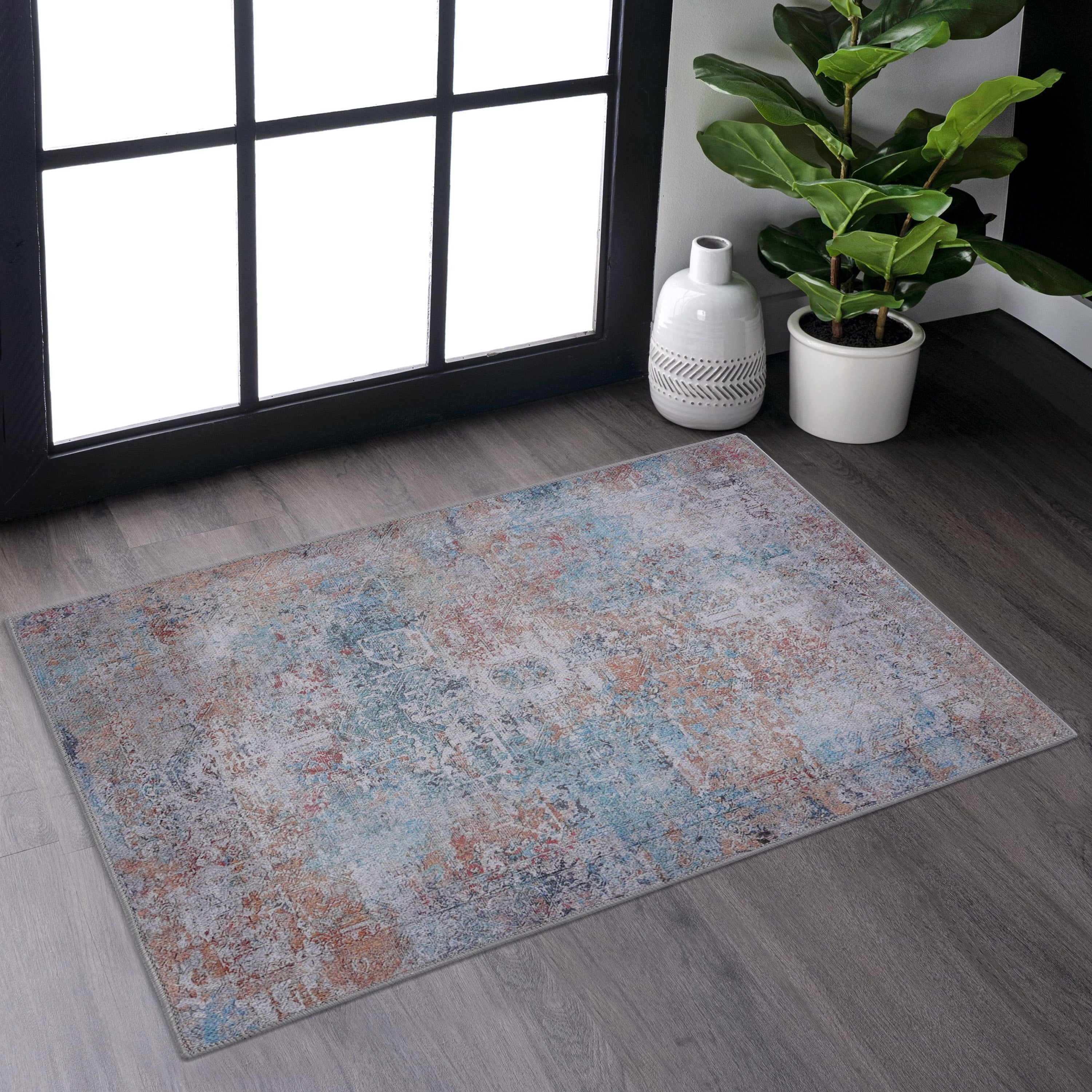 2x3 Machine Washable Area Rug - Pet & Kid Friendly