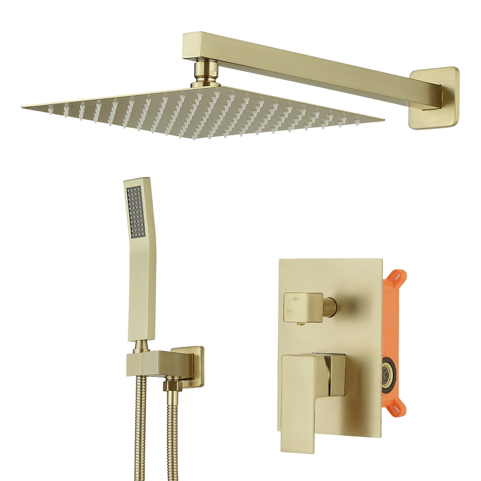 Luxury Brushed Gold Rainfall Shower Set