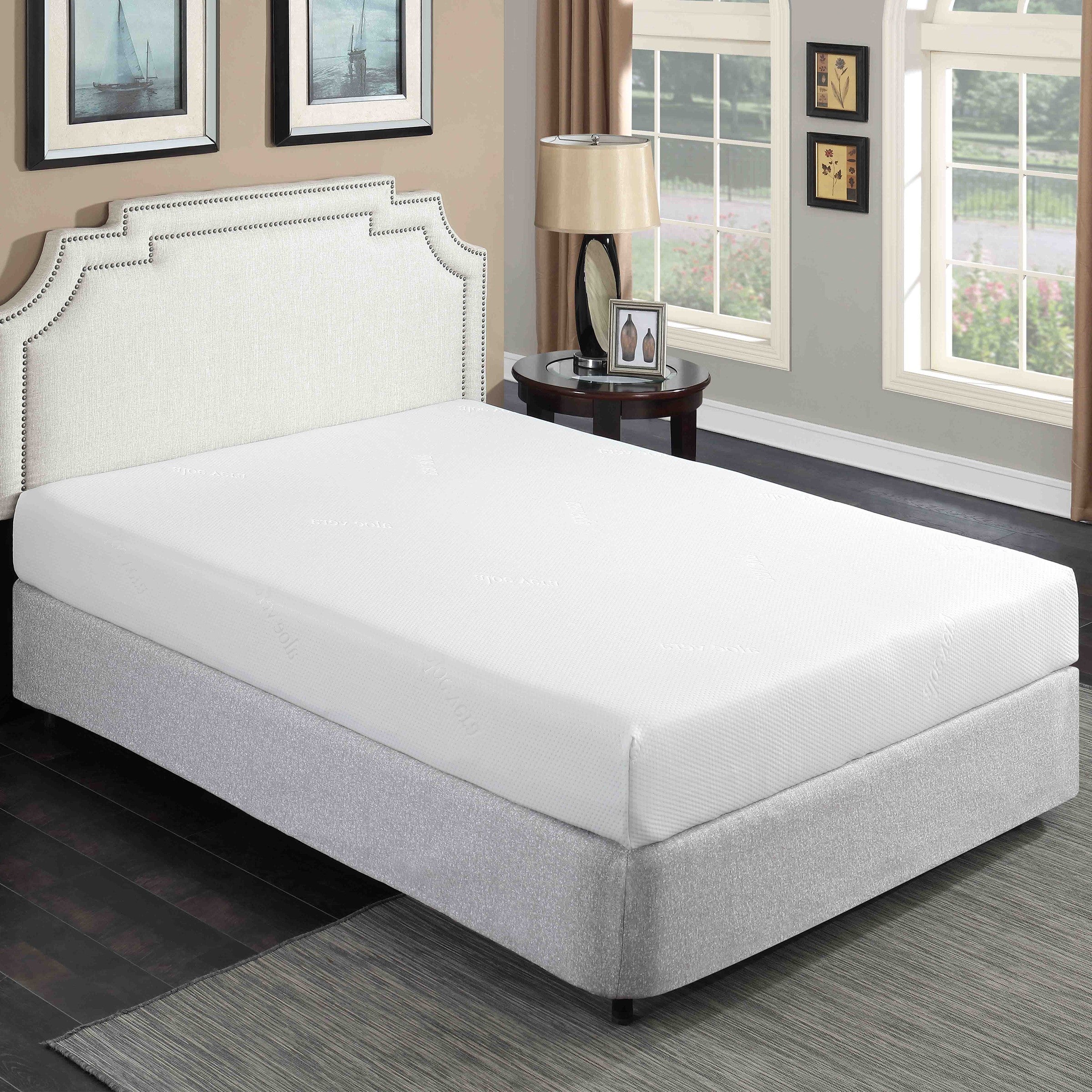 Twin Gel Memory Foam Mattress: 8" Plush, Double Cover