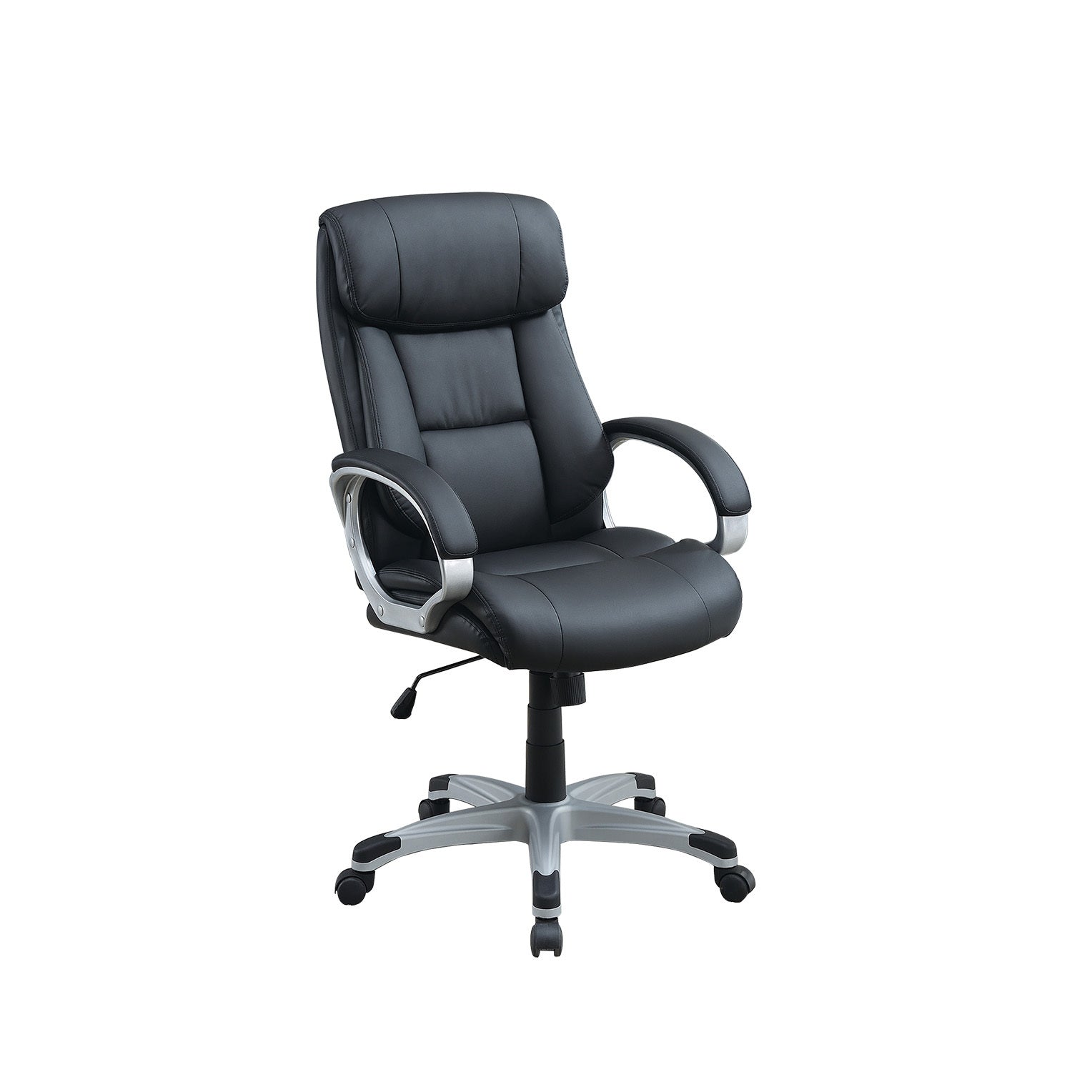 Ergonomic Office Chair, Adjustable Height & Padded Arms, Black