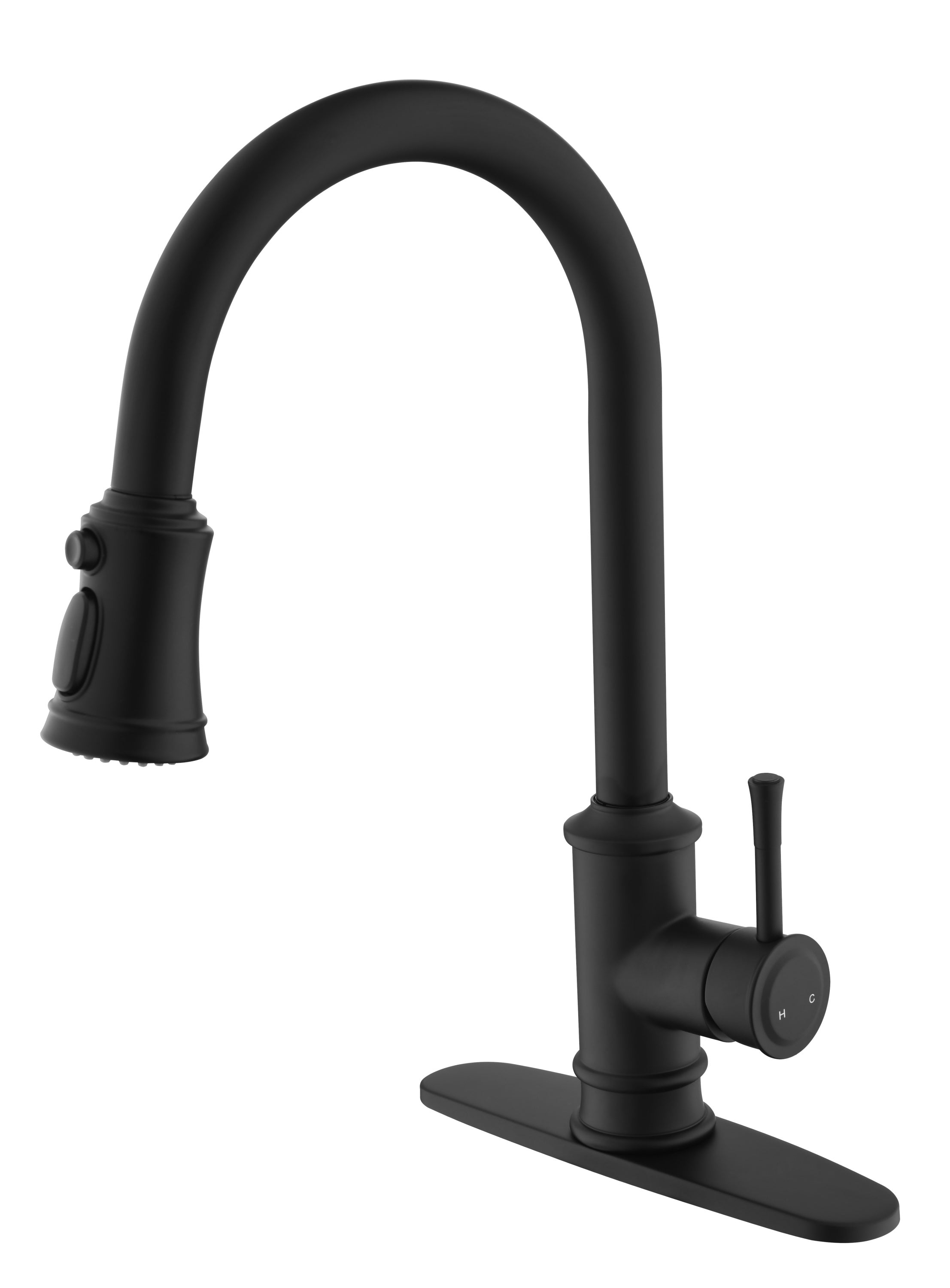 High-Arc Brushed Nickel Kitchen Faucet w/Sprayer