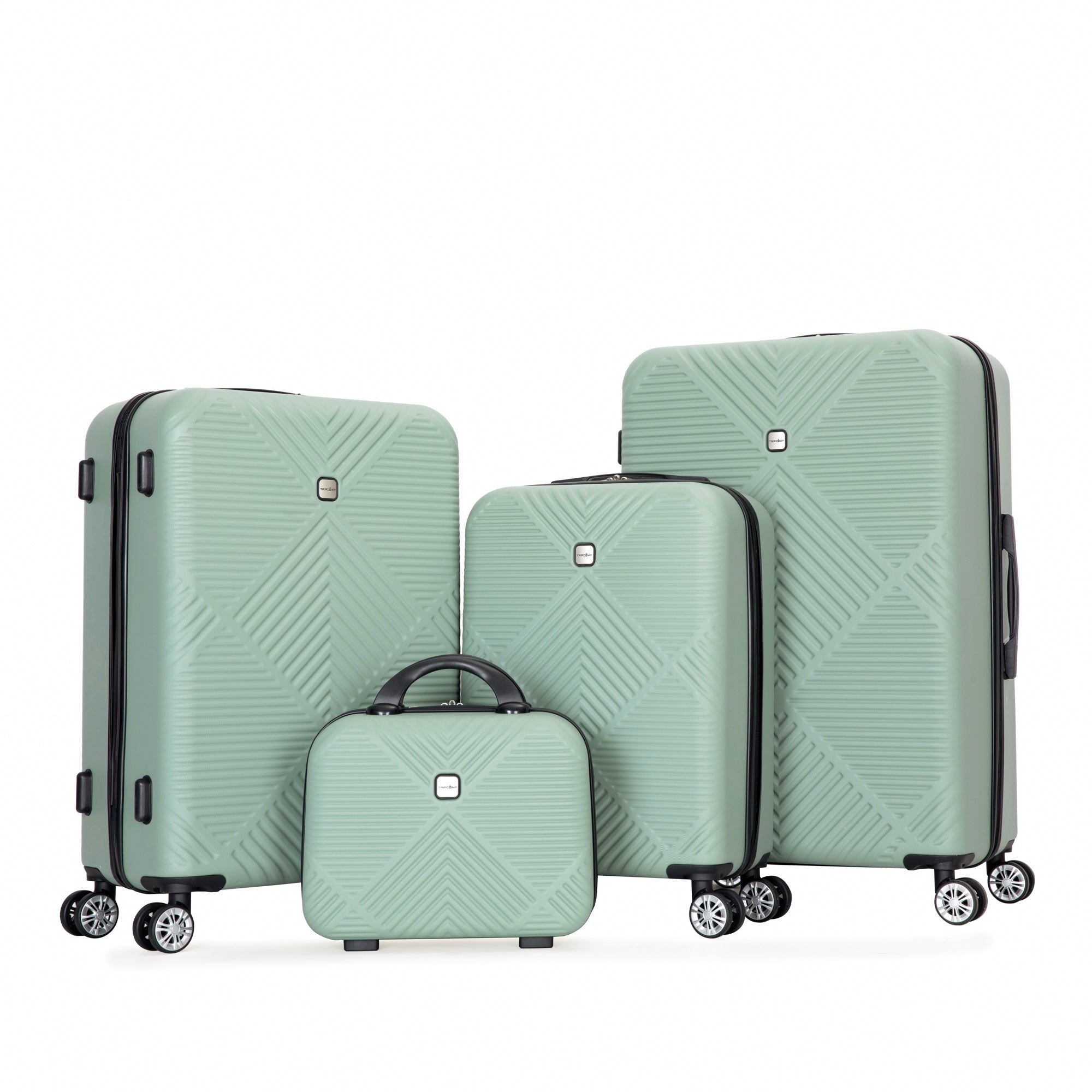 Lightweight Suitcase Set: 14" Makeup Box, Olive Green