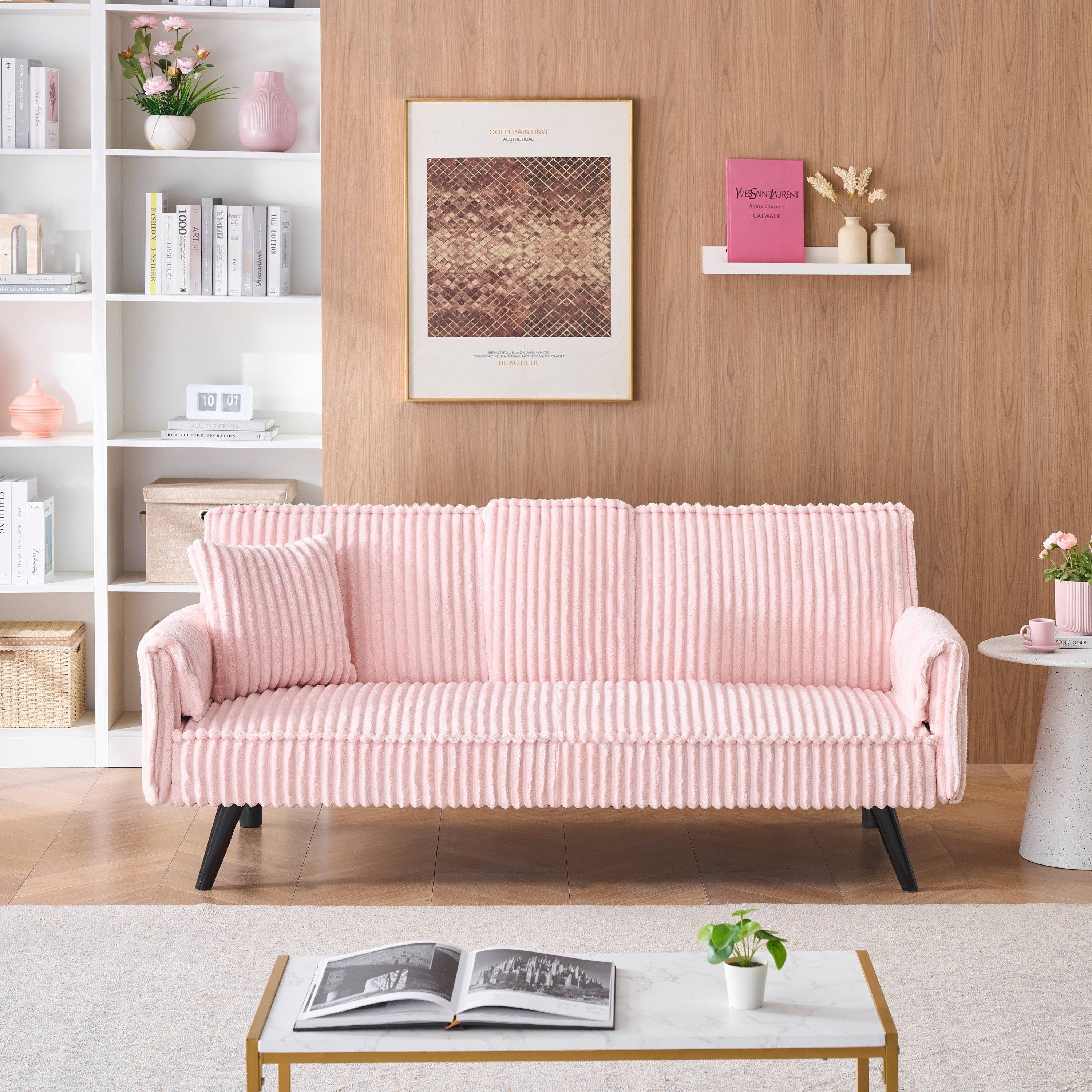 Corduroy Sofa: Minimalist Style, Perfect for Relaxing