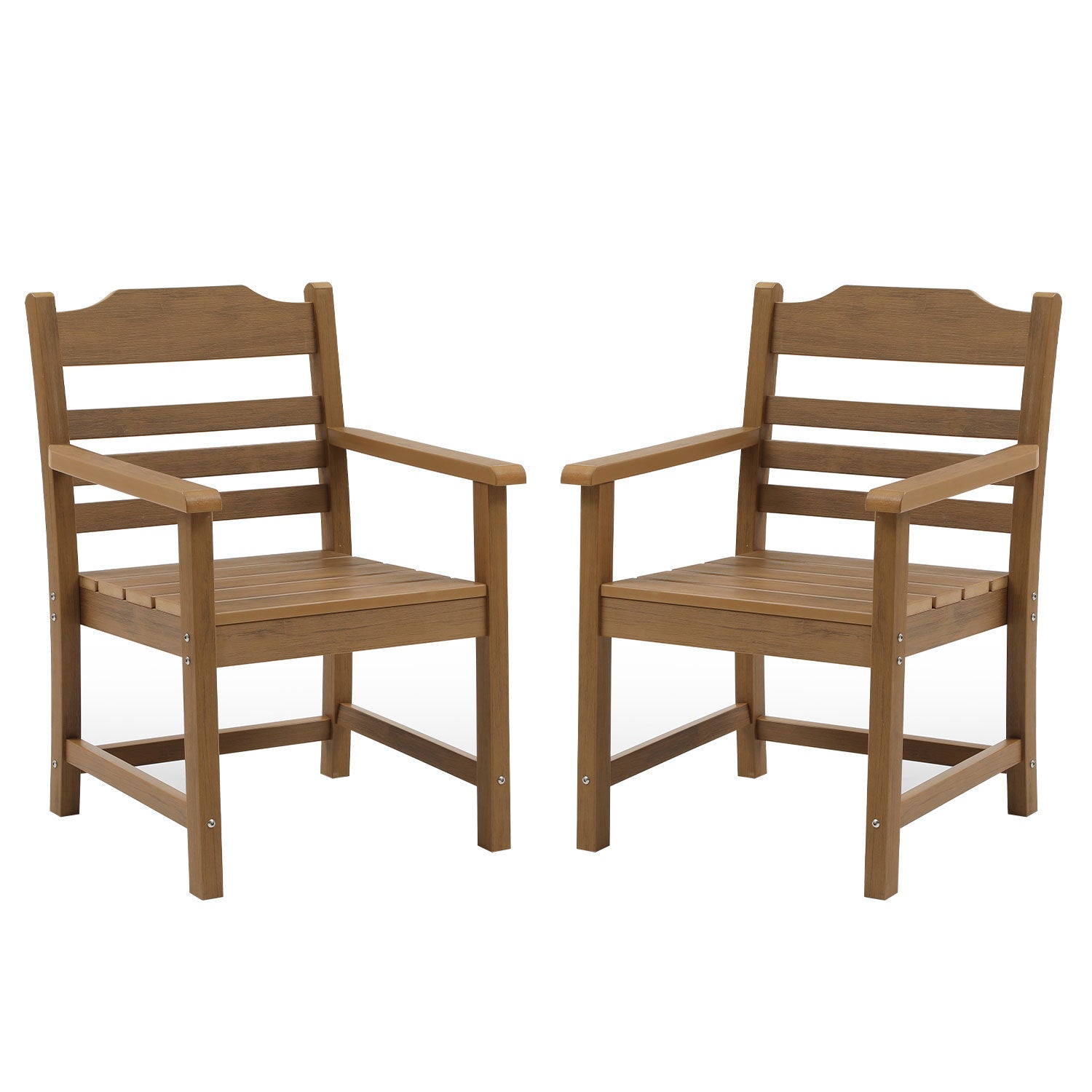 Patio Dining Chairs (Set of 2) - Teak Look