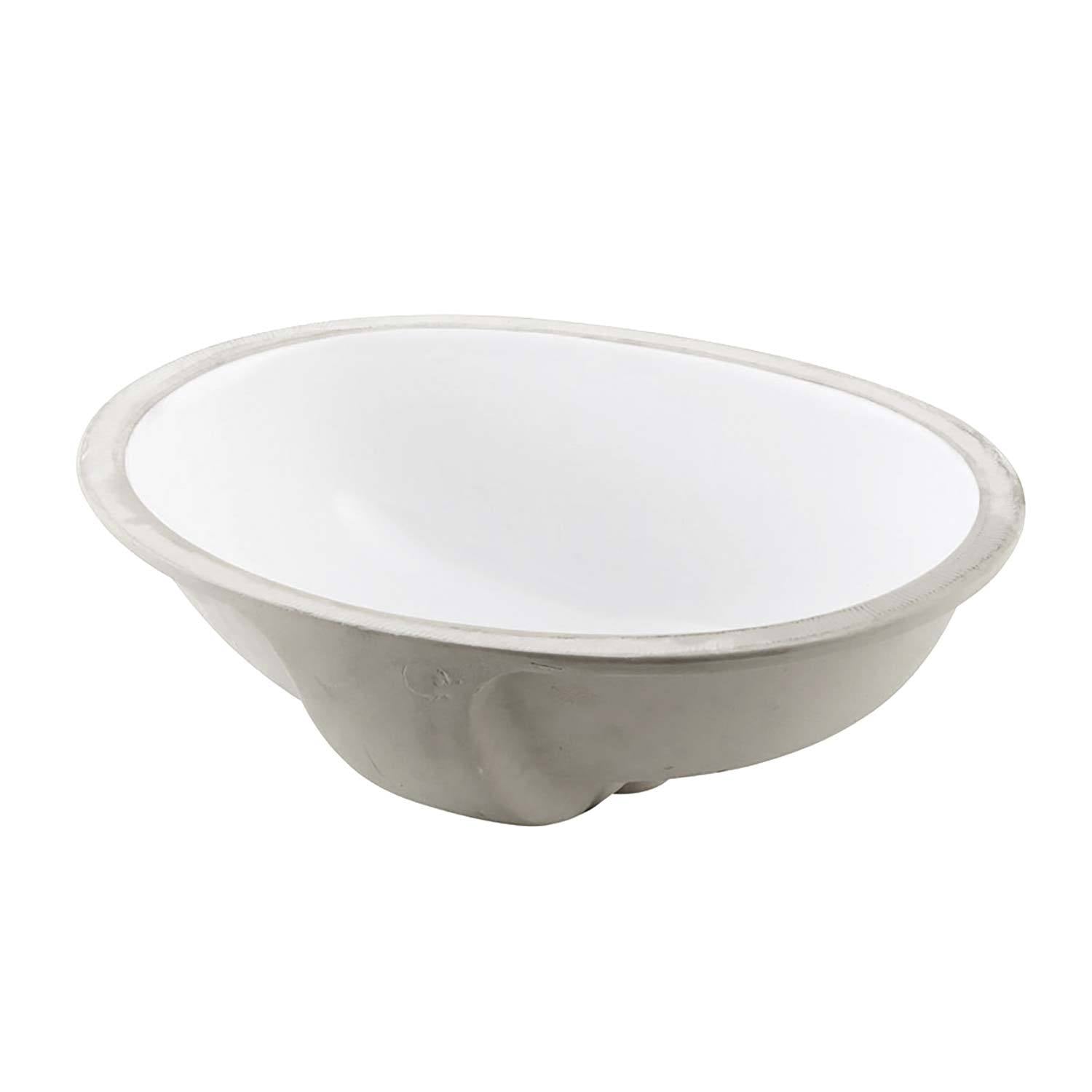 DAX Oval Ceramic Undermount Bathroom Sink