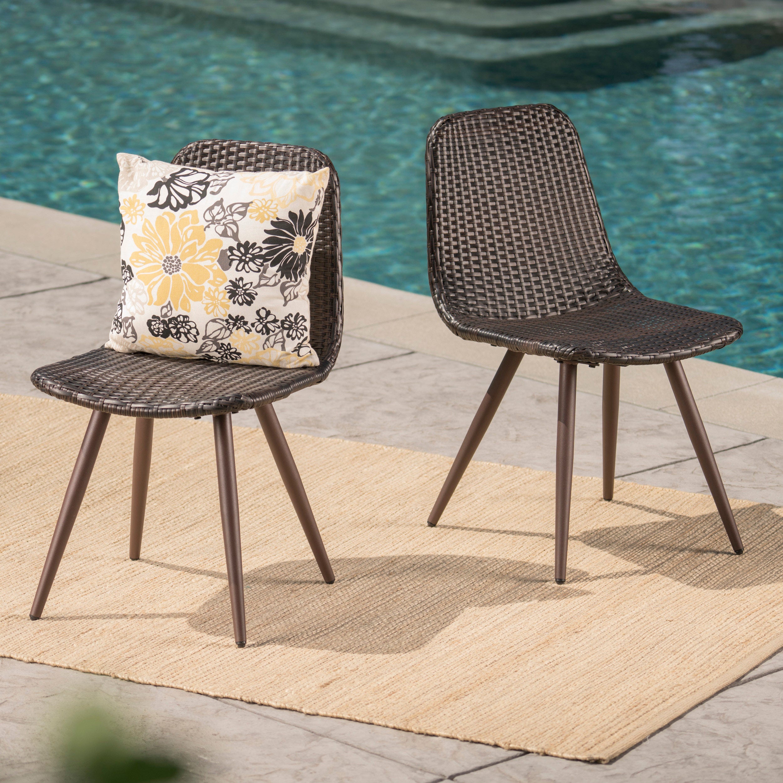 Gila Dining Chairs (Set of 2) - Powder Coated Legs - Outdoor Patio