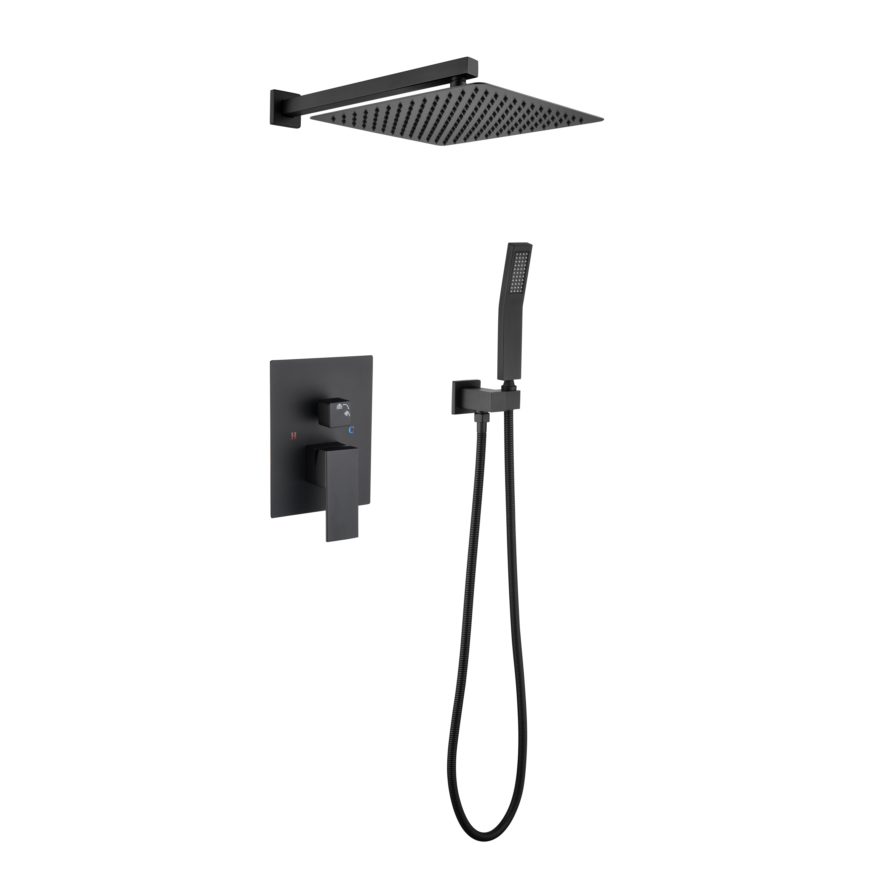 12" Wall Mount Rain Shower Head System