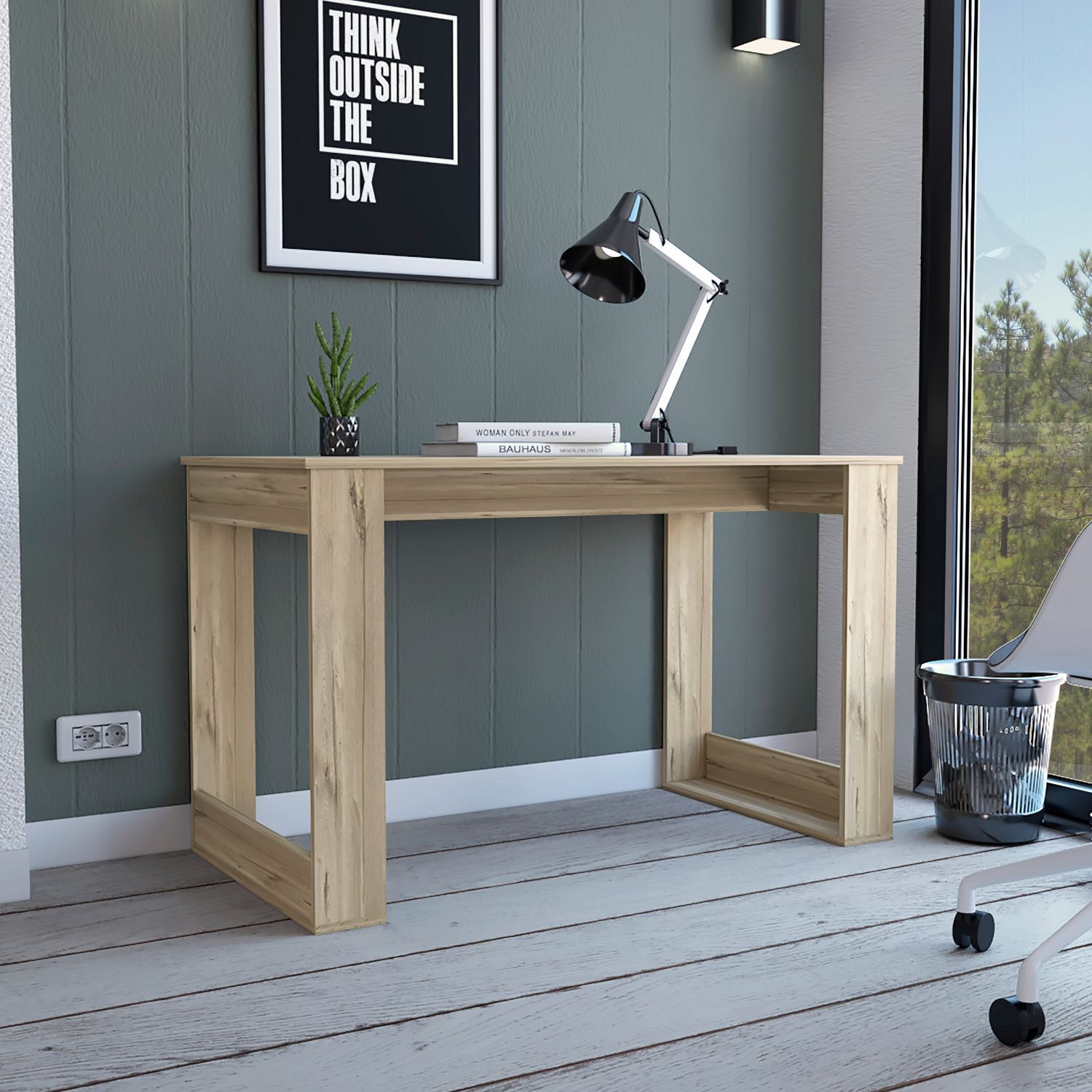 Light Oak Writing Desk | Sturdy & Spacious Workstation