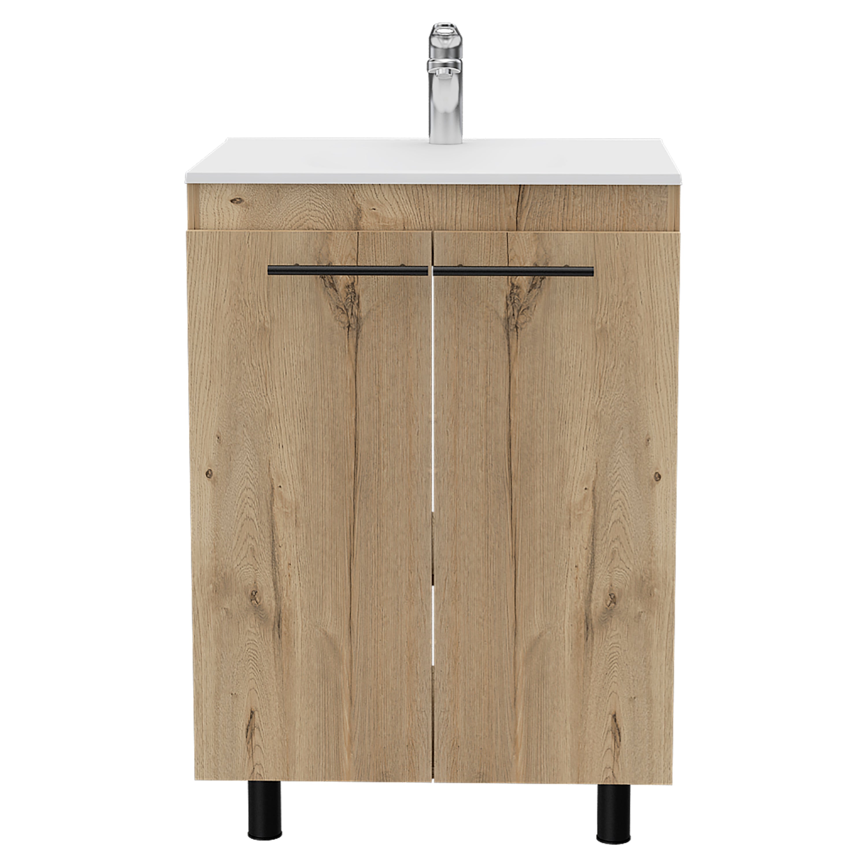 Oxnard Floor Cabinets: Light Oak Bathroom Vanities