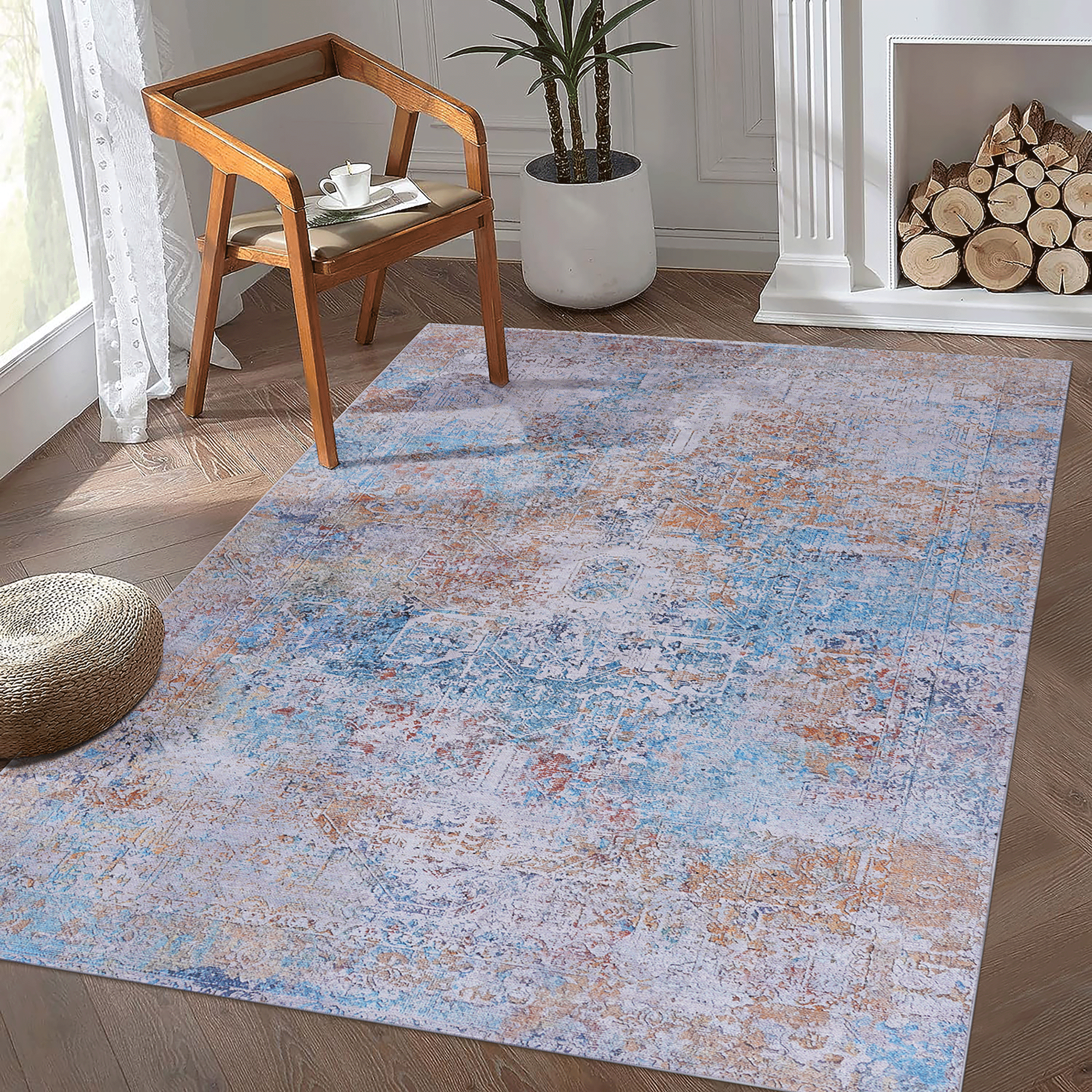 Washable 4x6 Area Rug: Kid & Pet Friendly