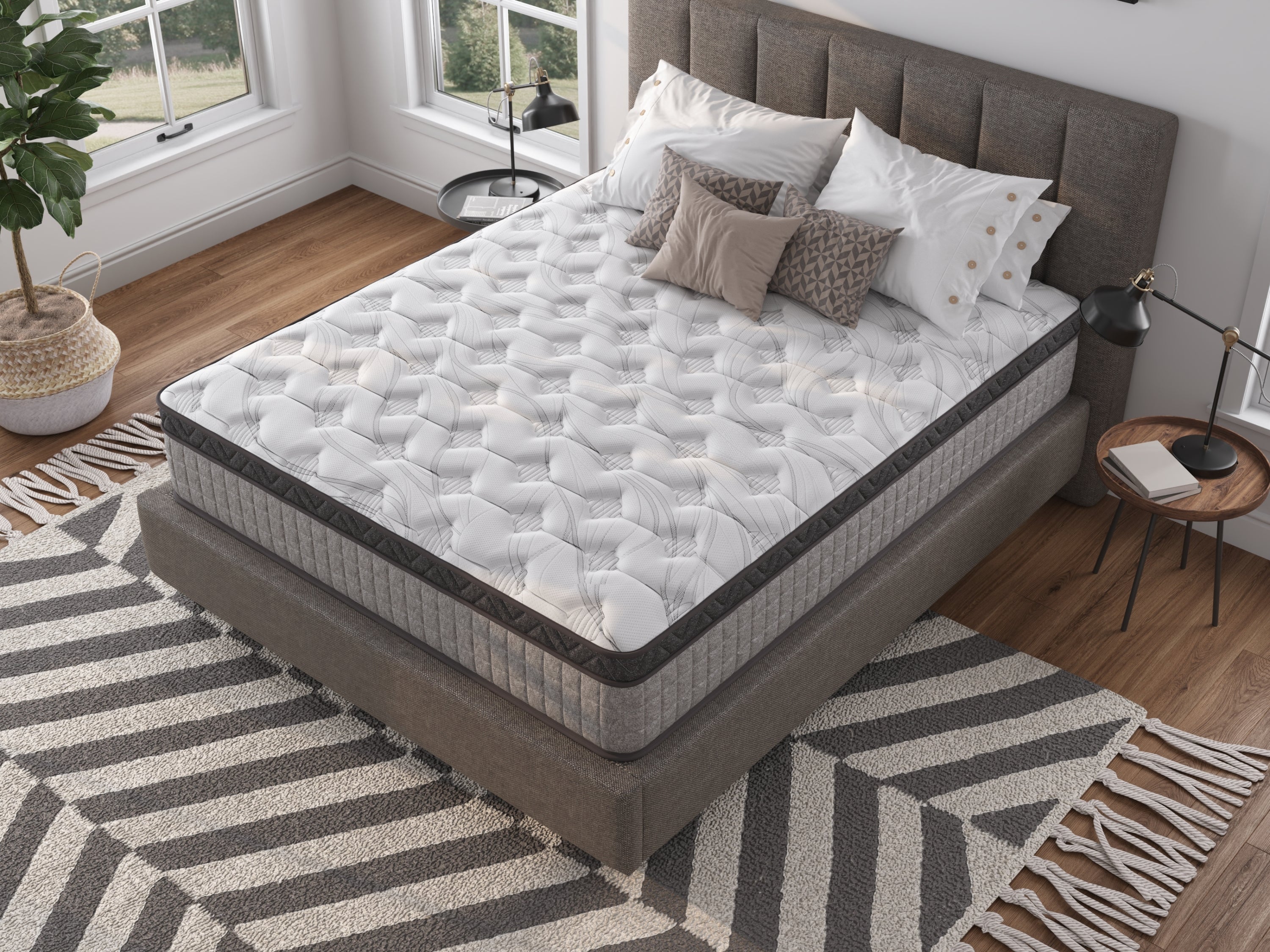 Cooling Gel Queen Mattress: USA Made Hybrid