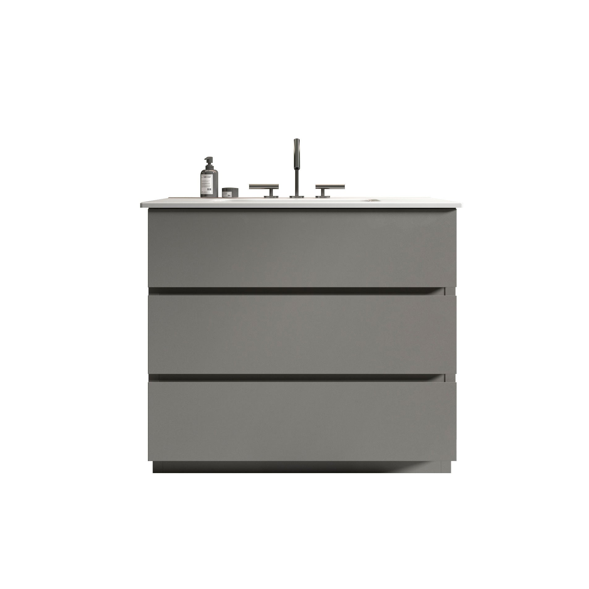 Gray Bathroom Vanity with Sink & Ample Storage