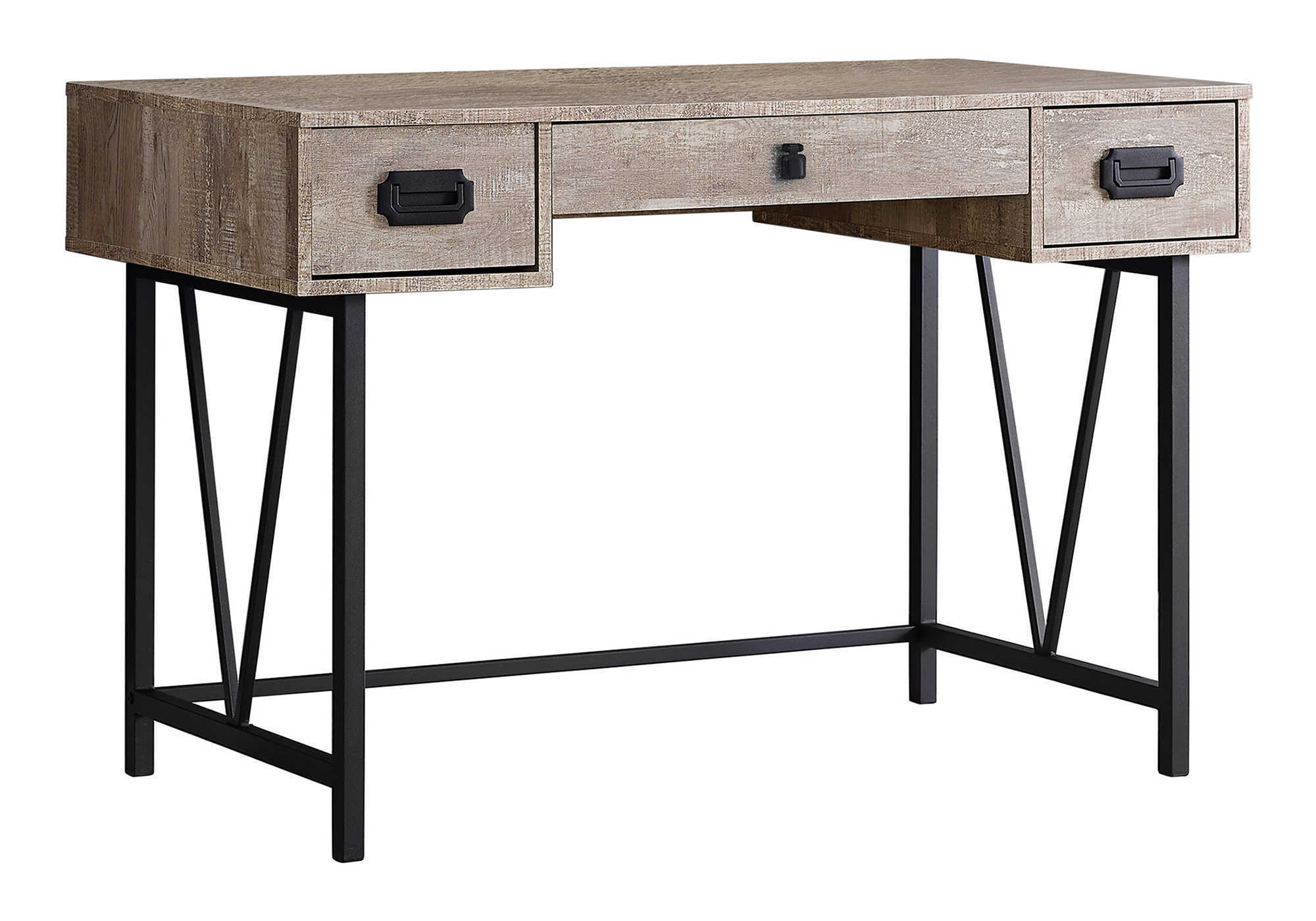 48" Beige Computer Desk with Drawers | Home Office Desk