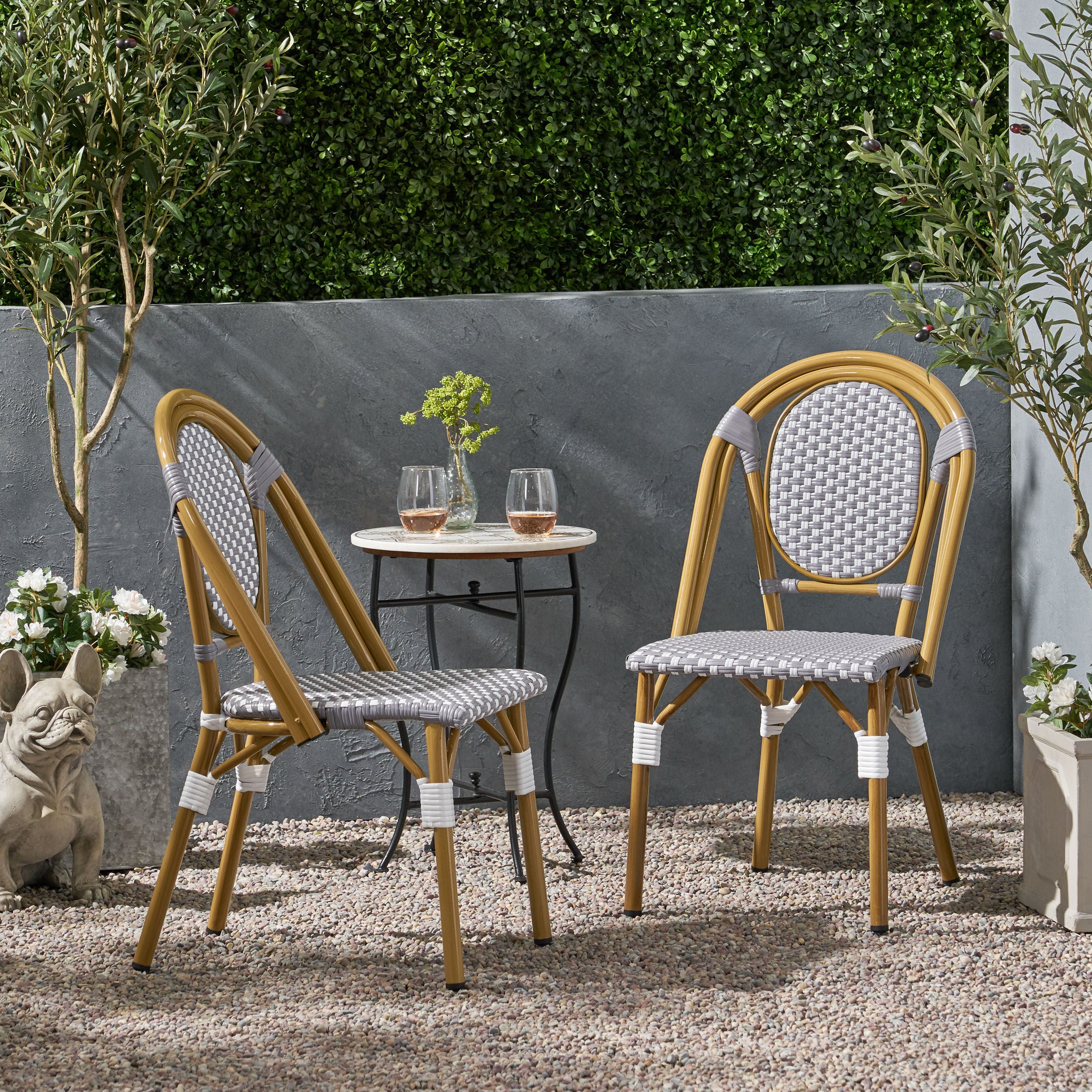 French Bistro Chair: Outdoor Woven Patio Seating | Durable & Stylish