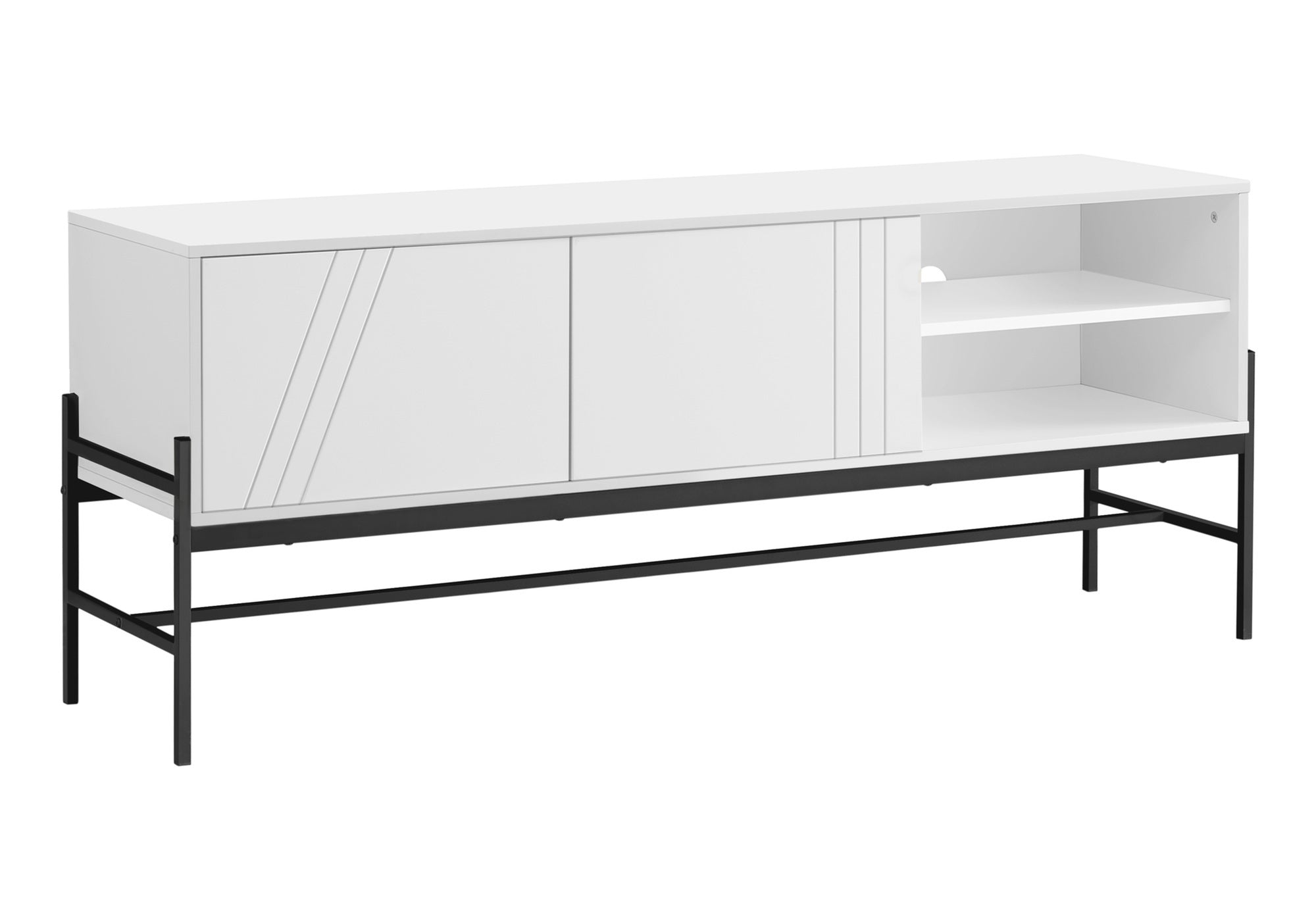 60" TV Stand w/ Storage | Modern Entertainment Center