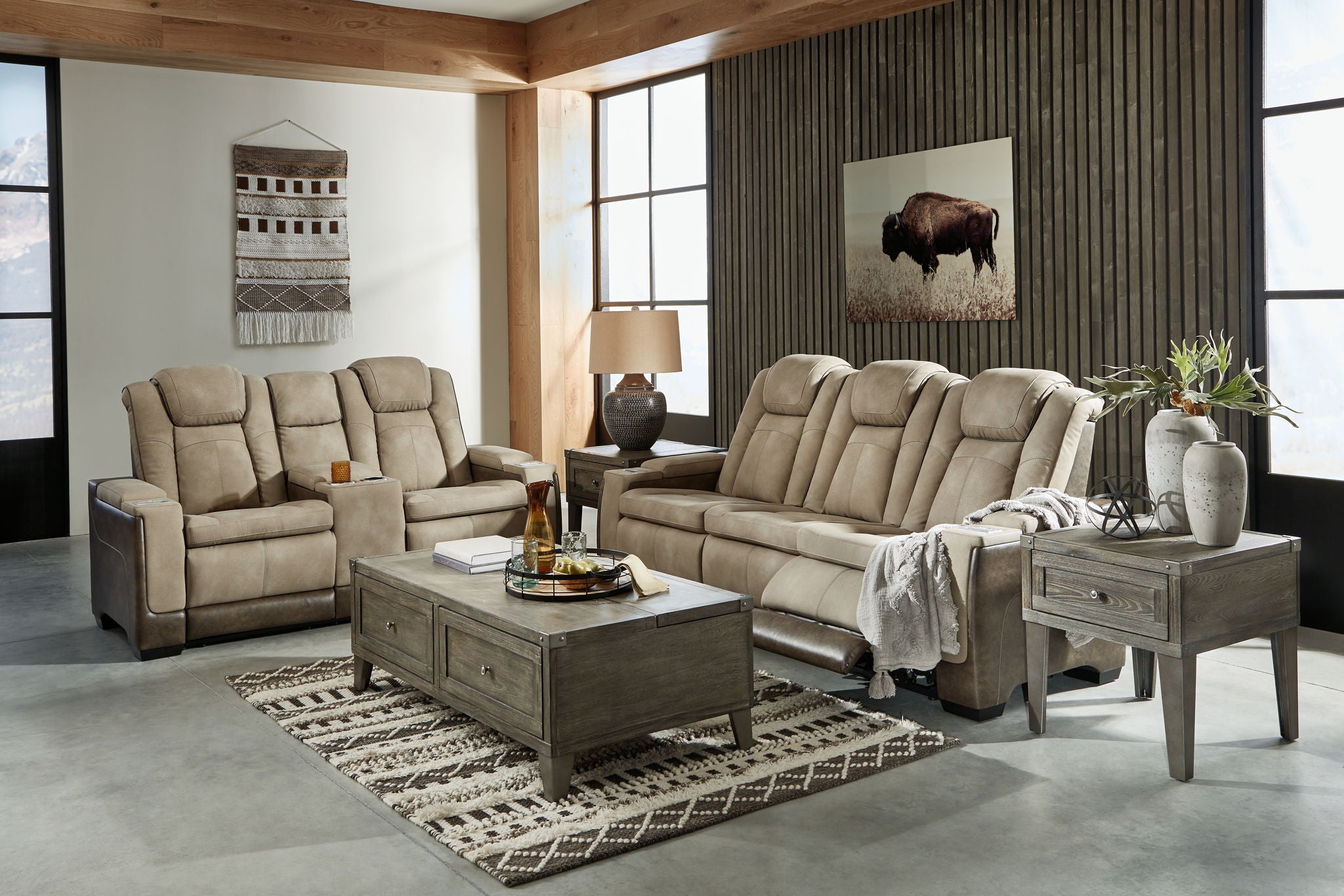 Next-Gen Durapella - Power Reclining Living Room Set