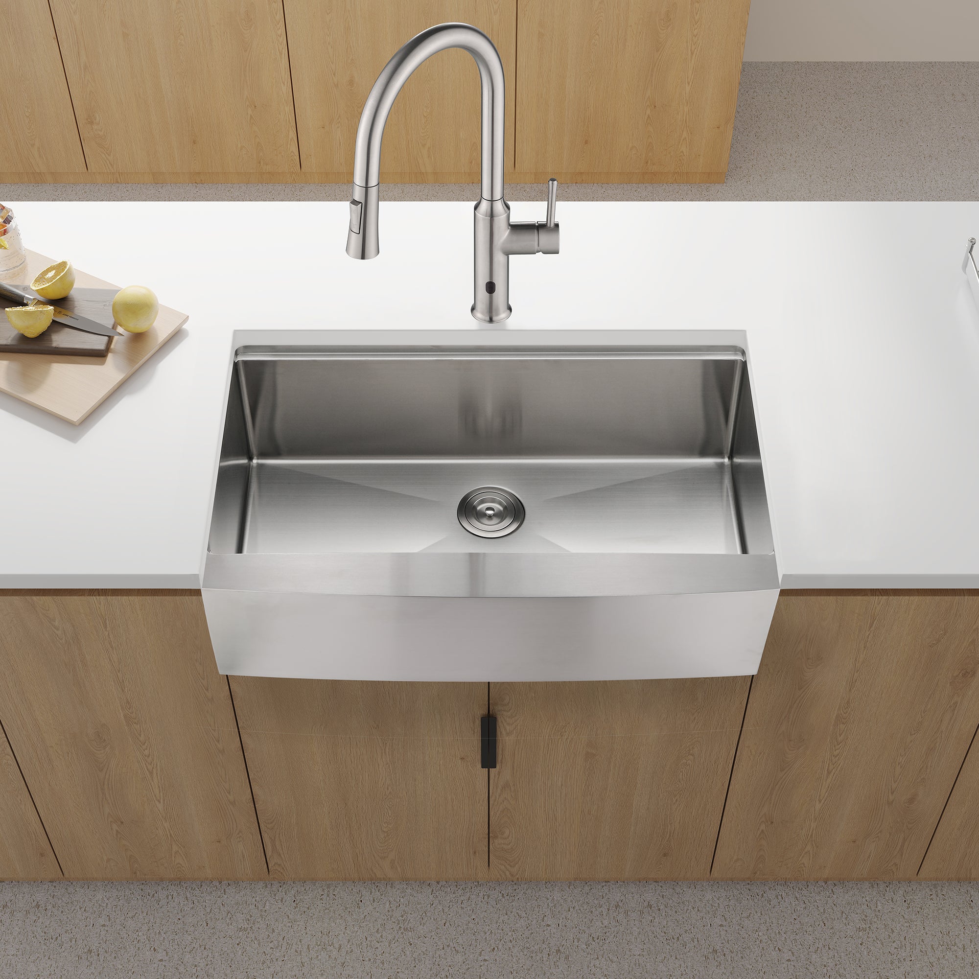 Farmhouse Apron Sink: 30x22x10" Stainless Steel