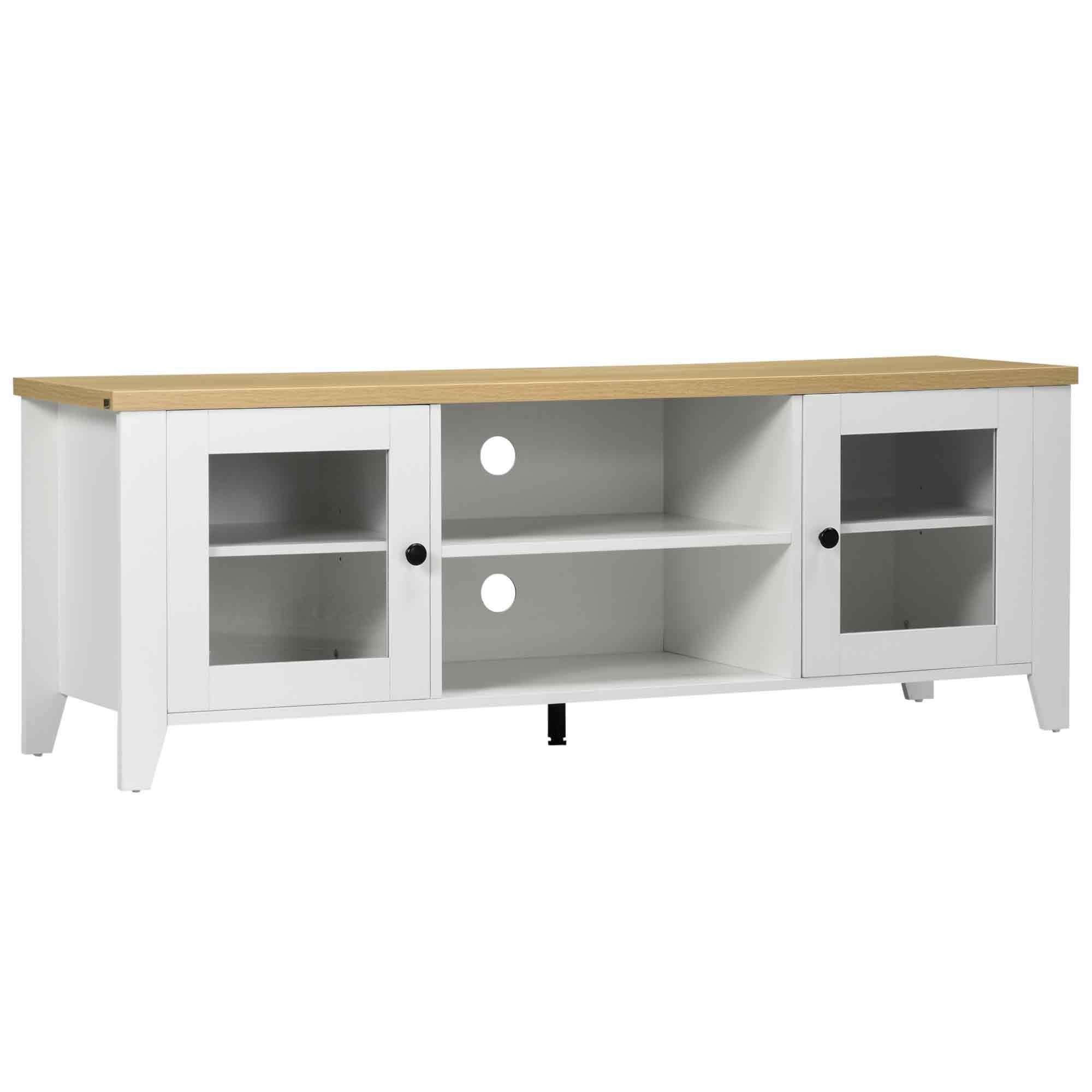 Modern TV Stand, 60" TV Console, White