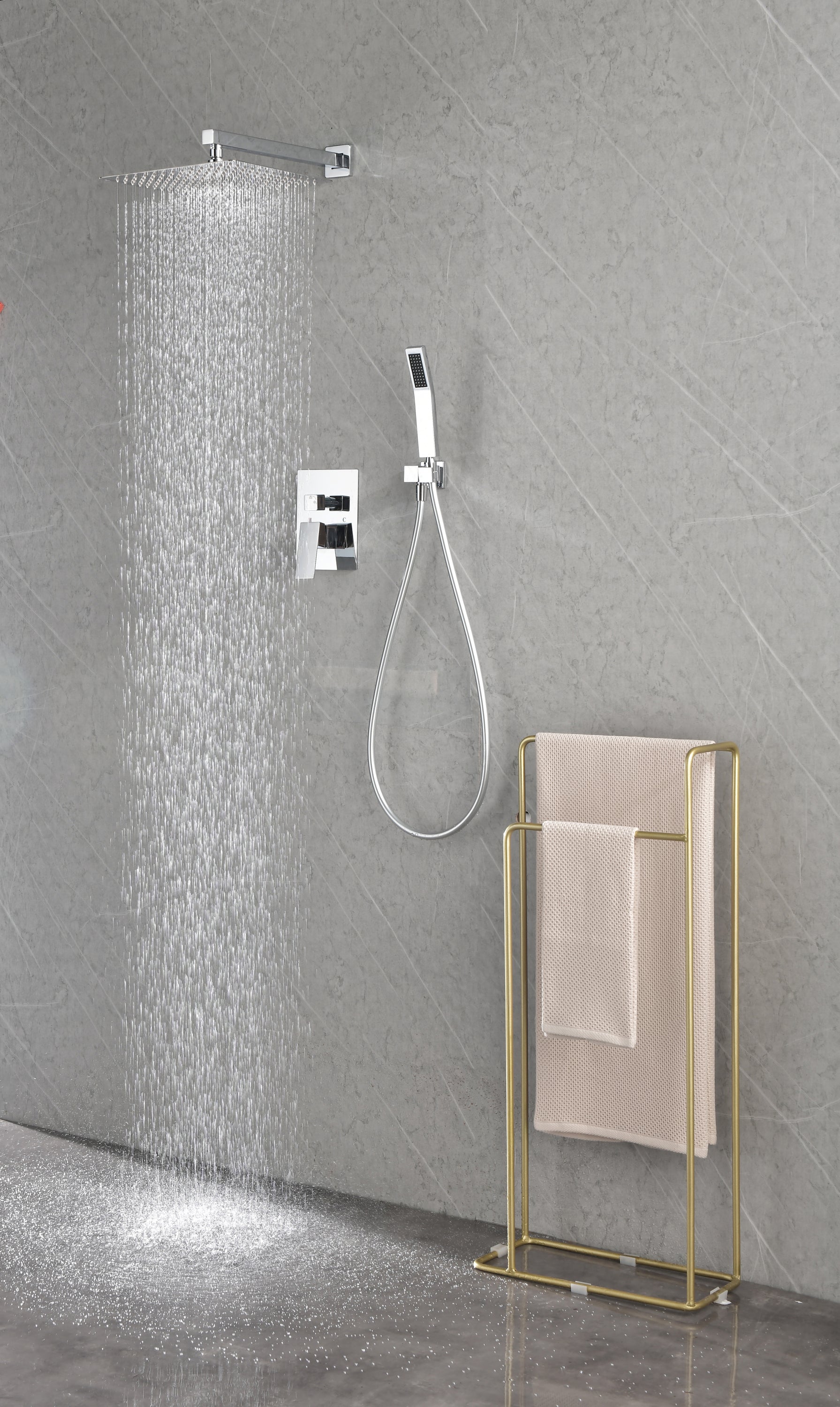12" Wall Mount Rain Shower Head System