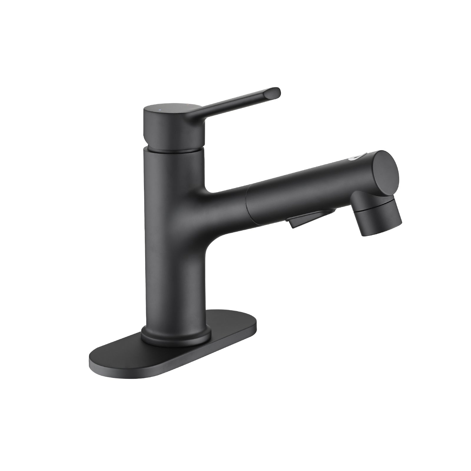 Matte Black Pull-Down Bathroom Faucet