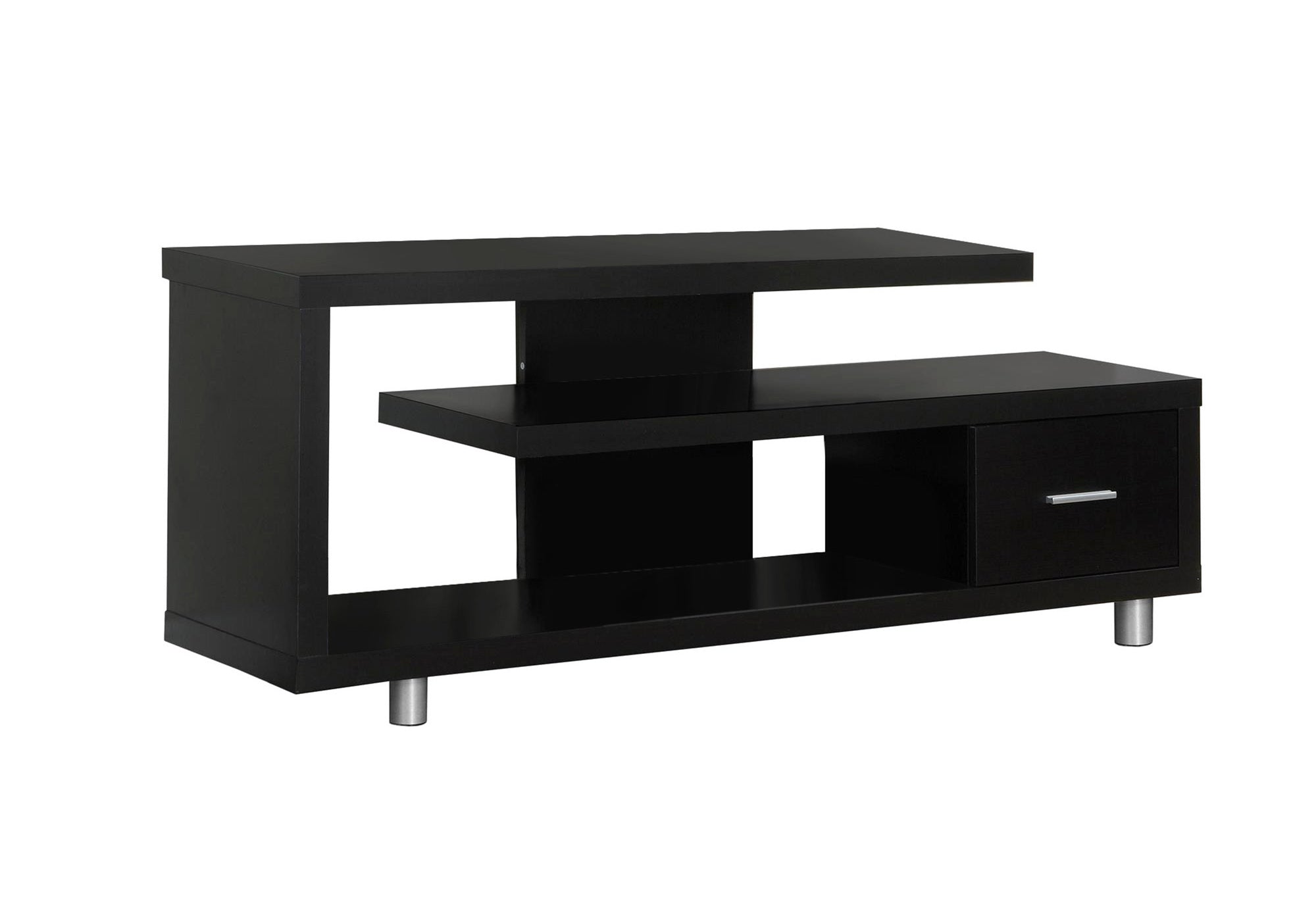 60" TV Stand Console | Modern Entertainment Center | Brown