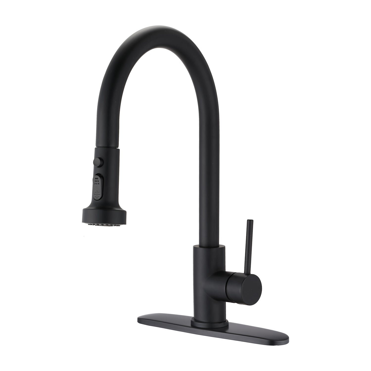 Matte Black Pull-Down Kitchen Faucet