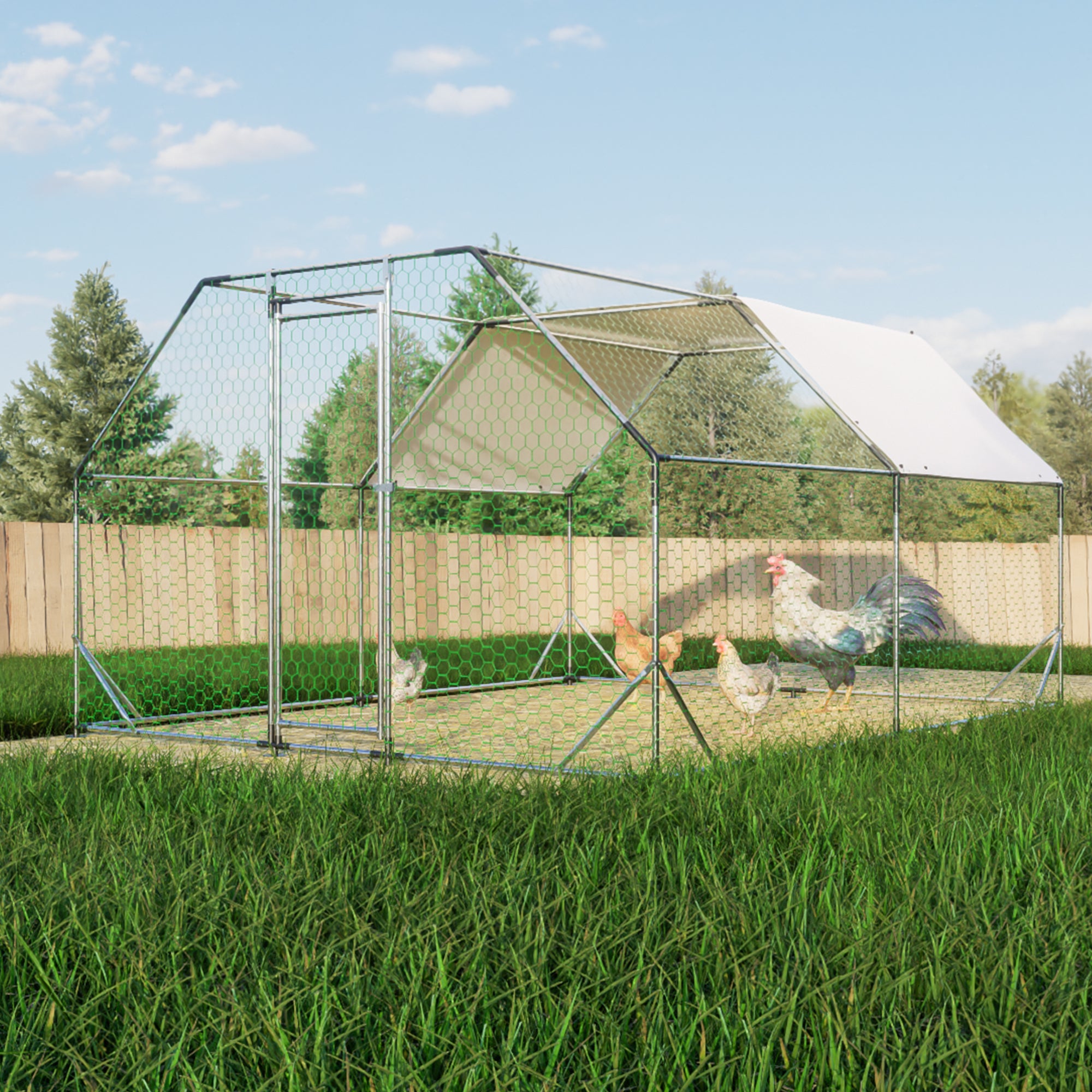 10x13ft Galvanized Metal Chicken Coop - Buy Now
