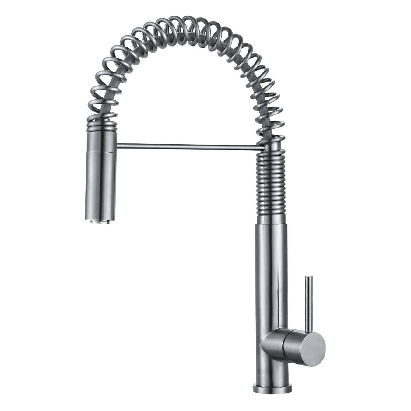 DAX Brushed Kitchen Faucet: Single Handle Pull-Down