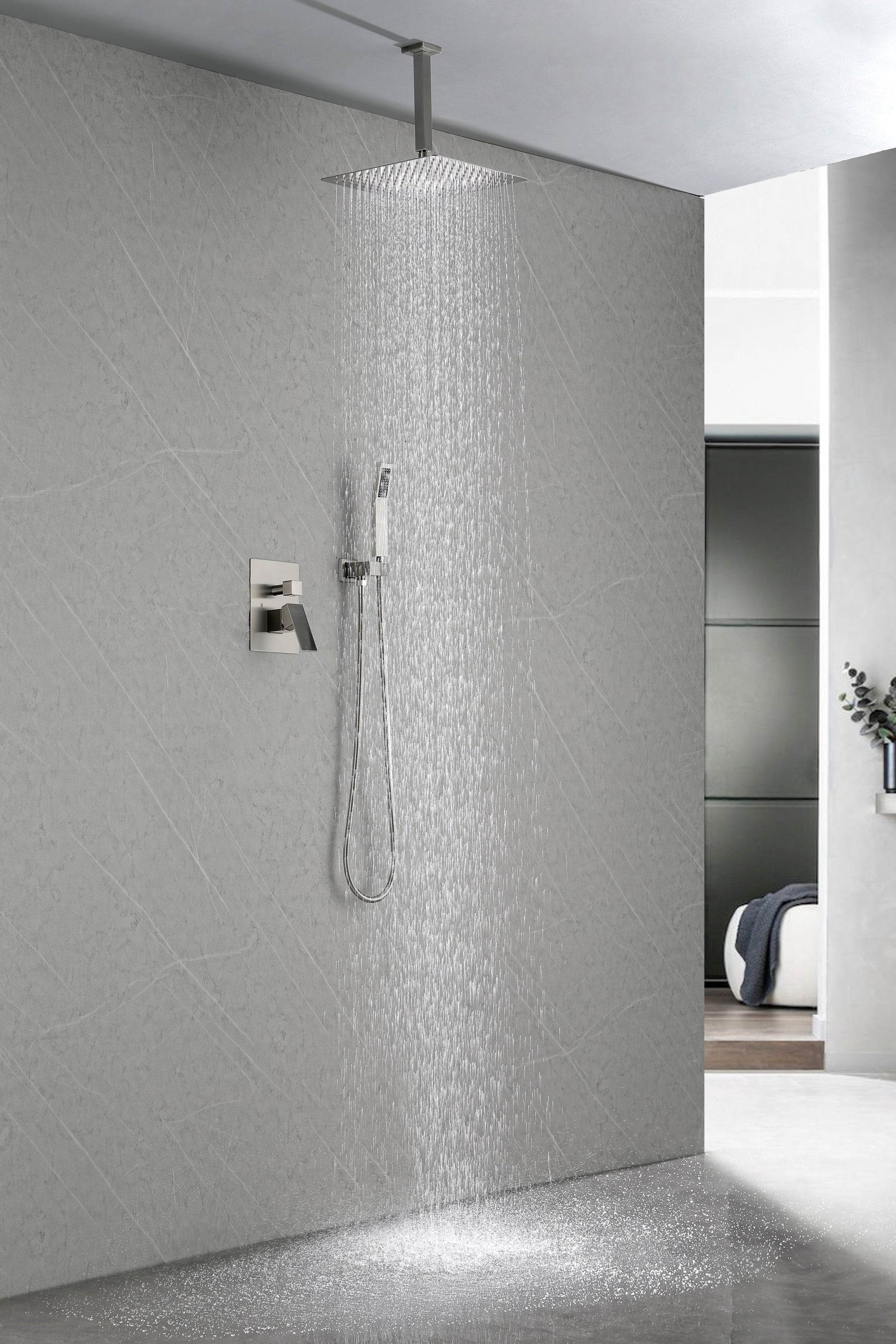12" Wall Mount Rain Shower Head System