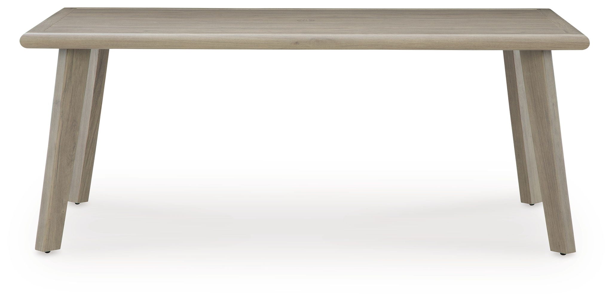 Cliff Trails - Rectangle Dining Table With Umbrella Option - Beige