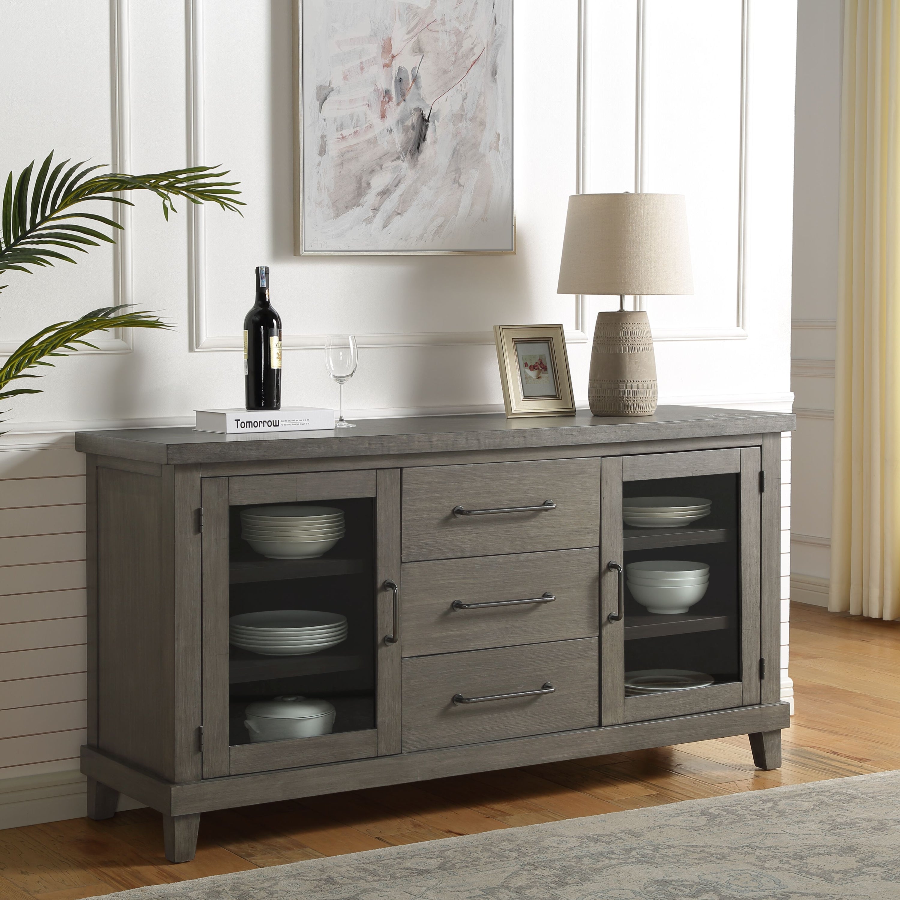 Mila Server Dark Gray Patio Furniture