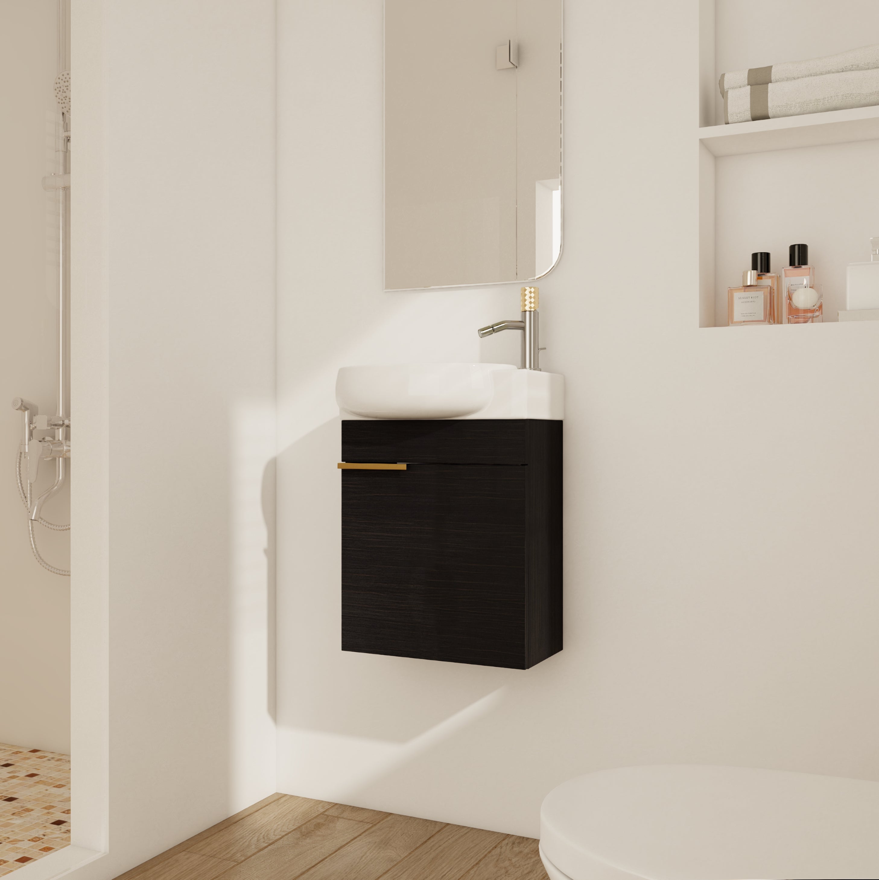 16" Soft Close Bathroom Vanity with Sink