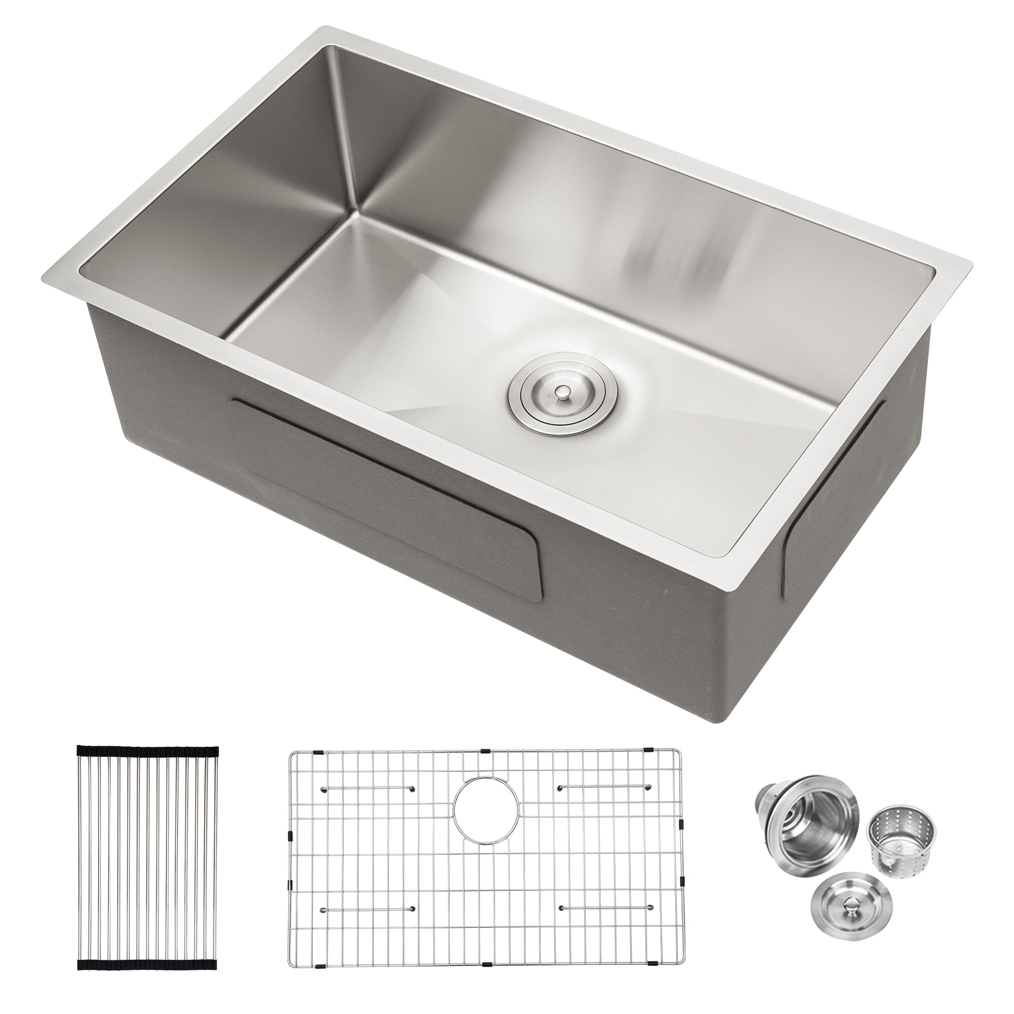 33" Undermount Kitchen Sink - Stainless Steel