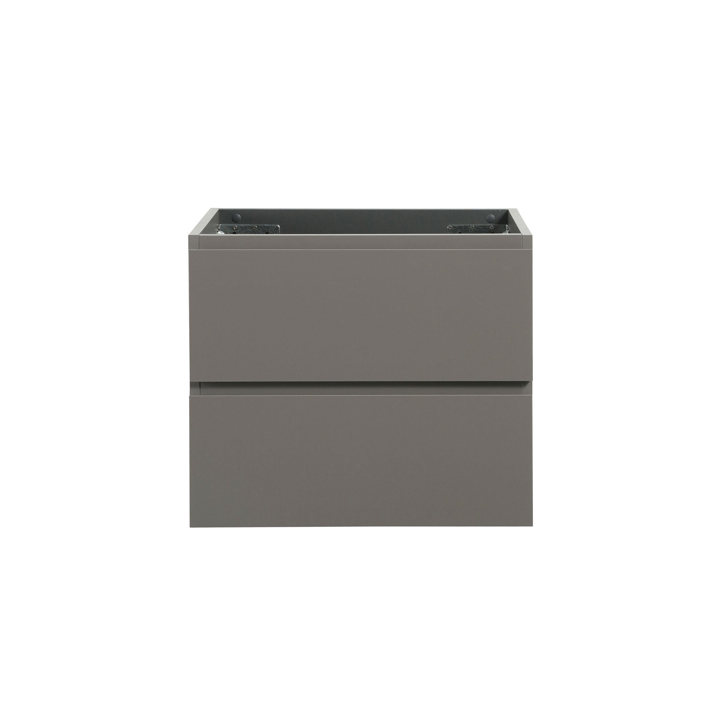 Alice 24" Gray Wall Cabinet, 2 Drawers
