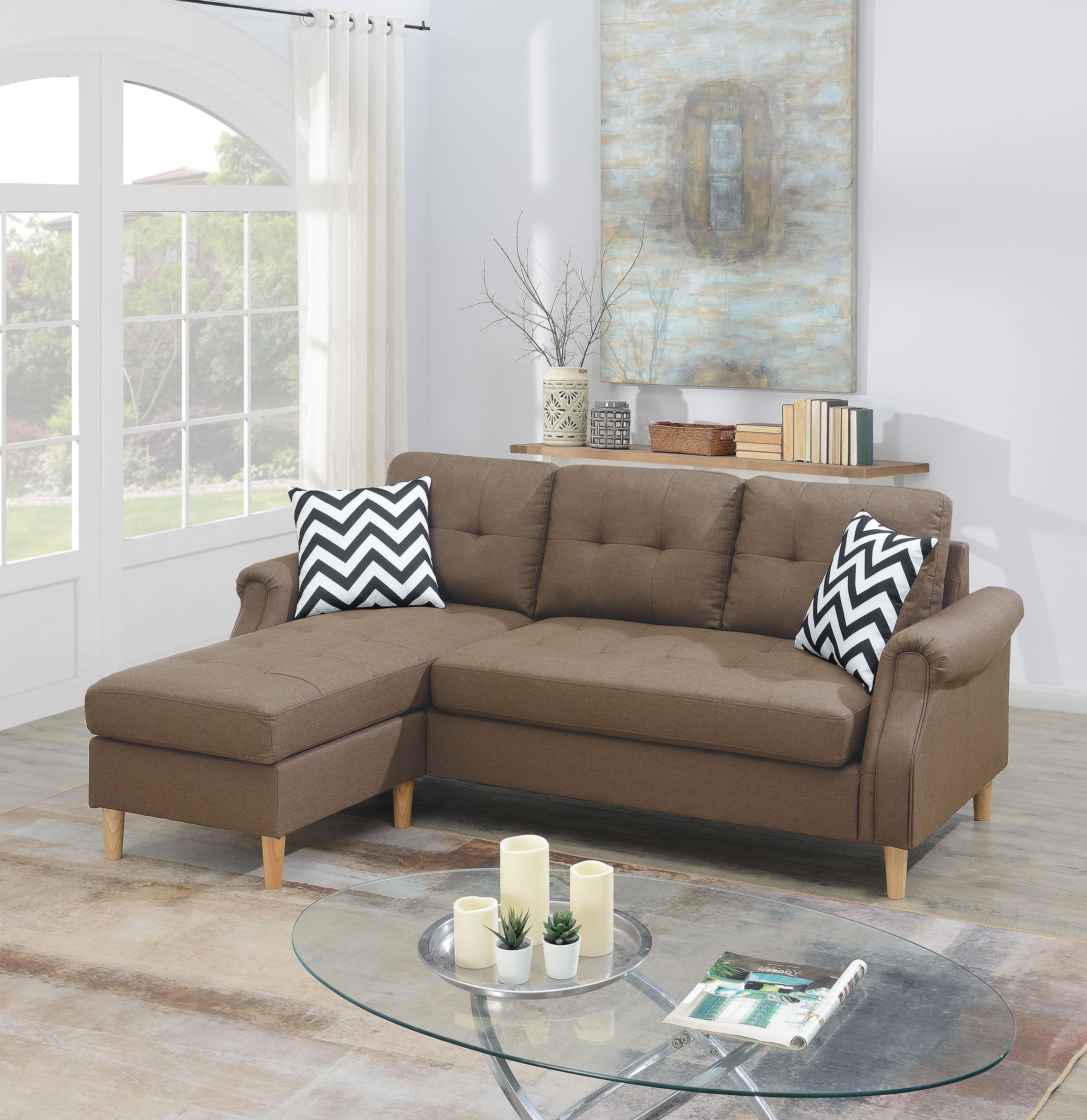 Black Faux Leather Sectional Sofa Sale
