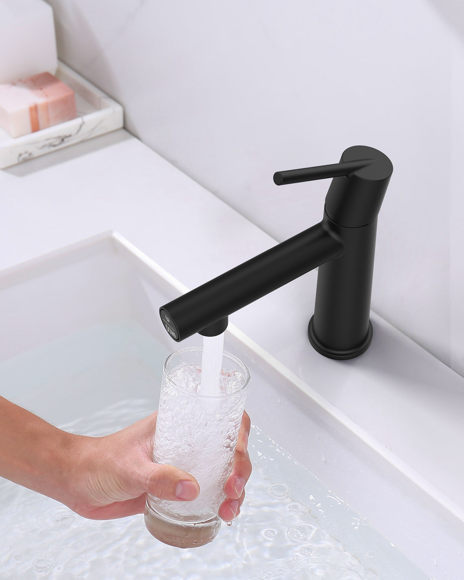 Matte Black Bathroom Faucet: 1/3 Hole, Dual Mode