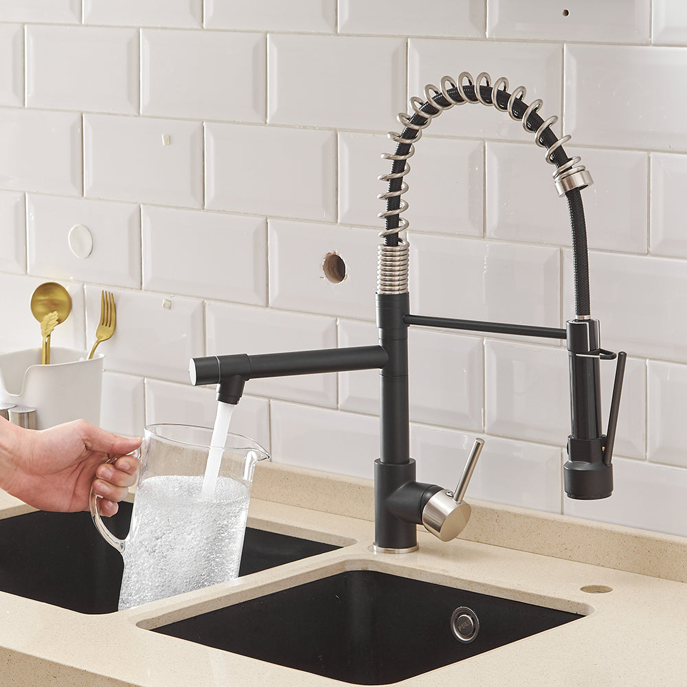 Pull-Down Kitchen Faucet: Single Handle, Commercial Style