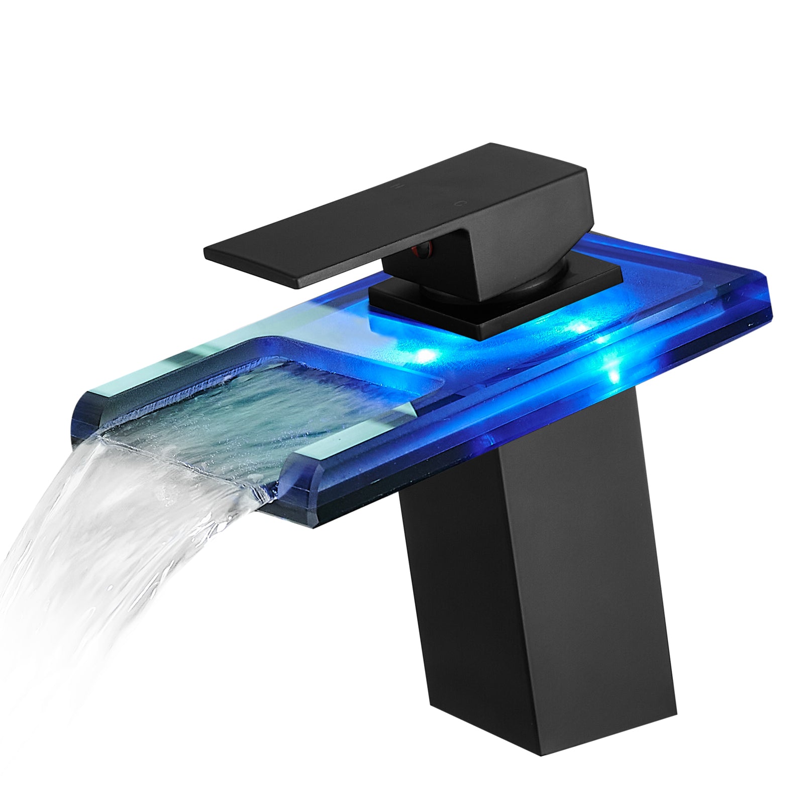 LED Waterfall Bathroom Faucet - 3 Color Changing