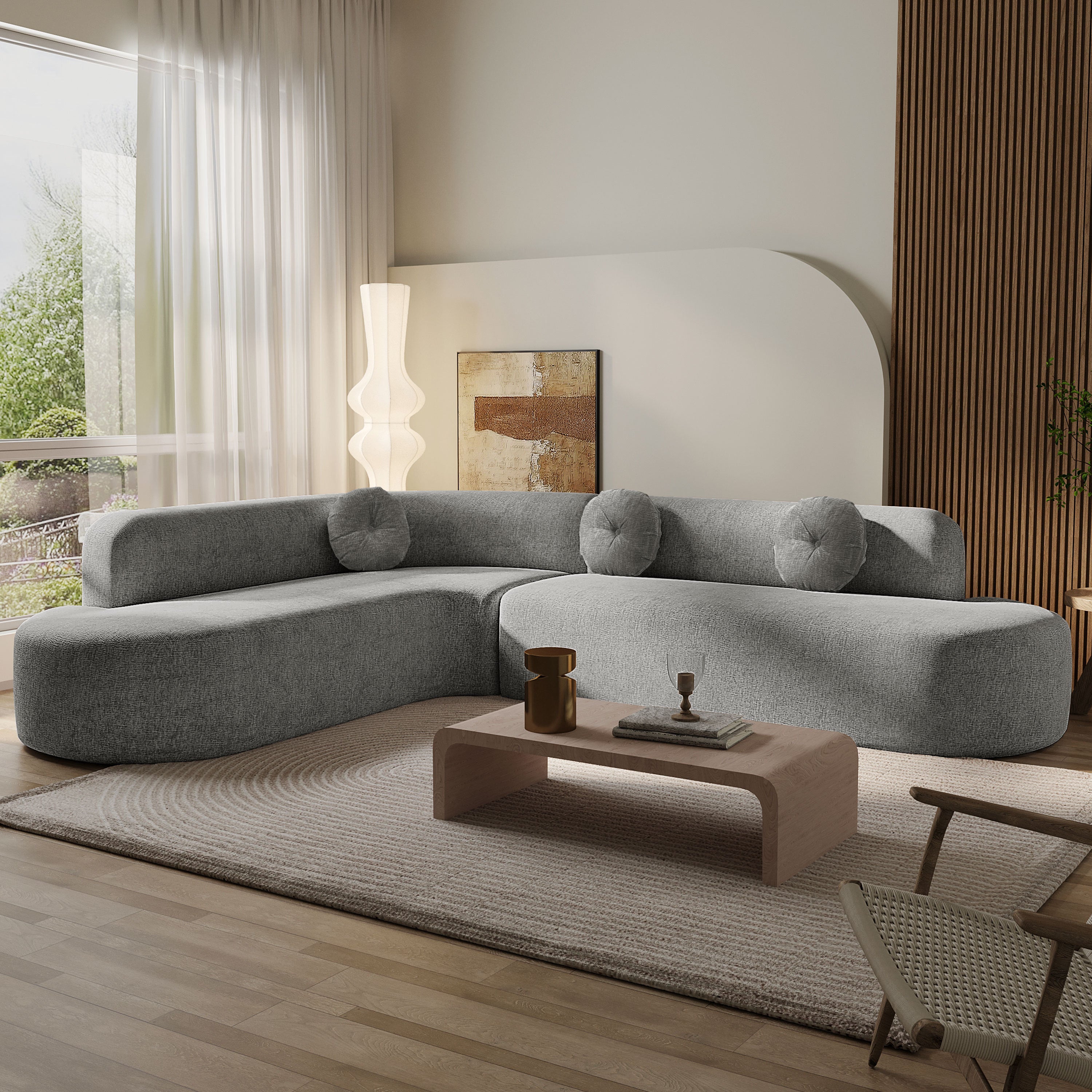 Mirod 122" Sectional Sofa: Elegant & Comfortable