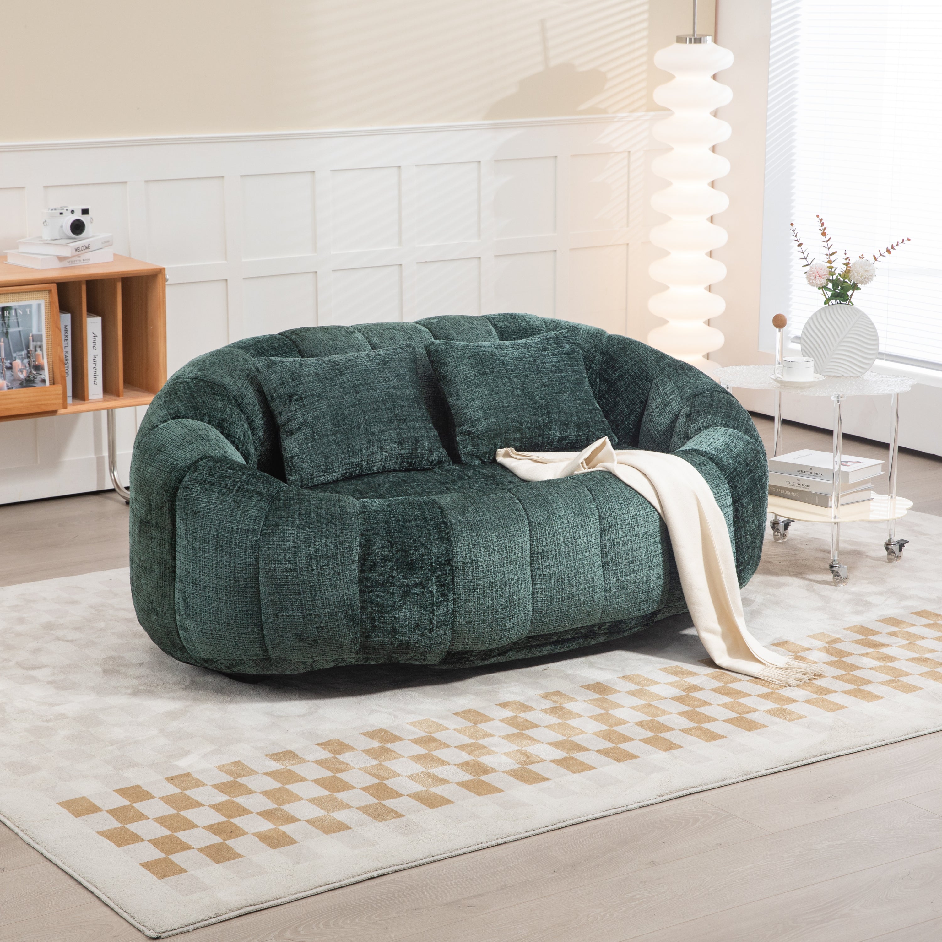 Emerald Chenille Bean Bag Chair: Comfort & Style
