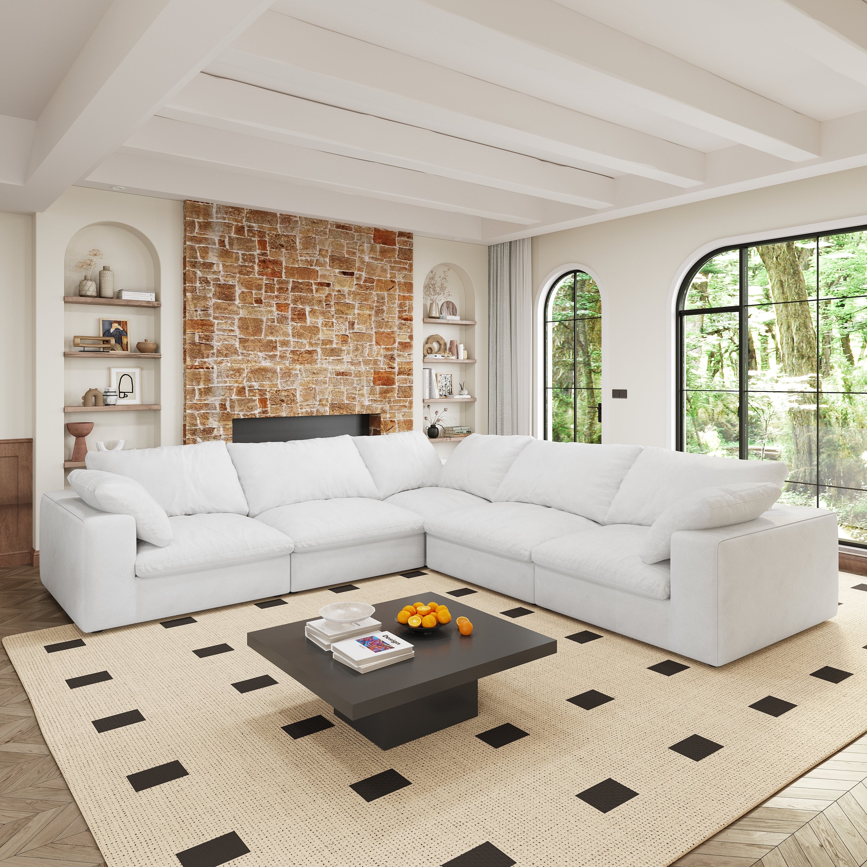Cloud Sectional Sofa: 160" Down-Filled Comfort