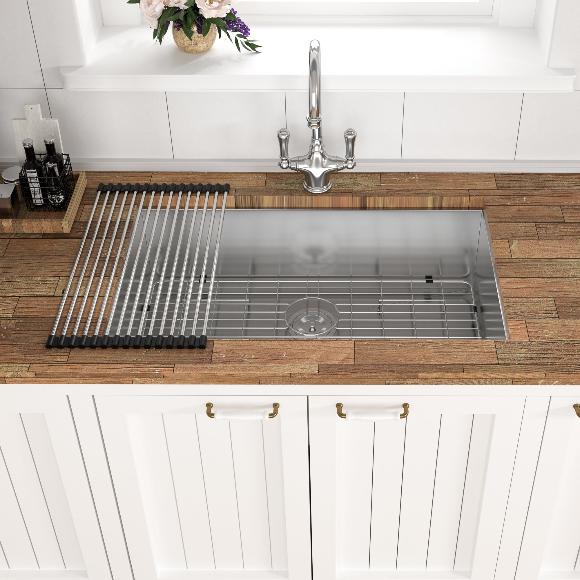 33" Undermount Kitchen Sink - 18 Gauge Stainless Steel