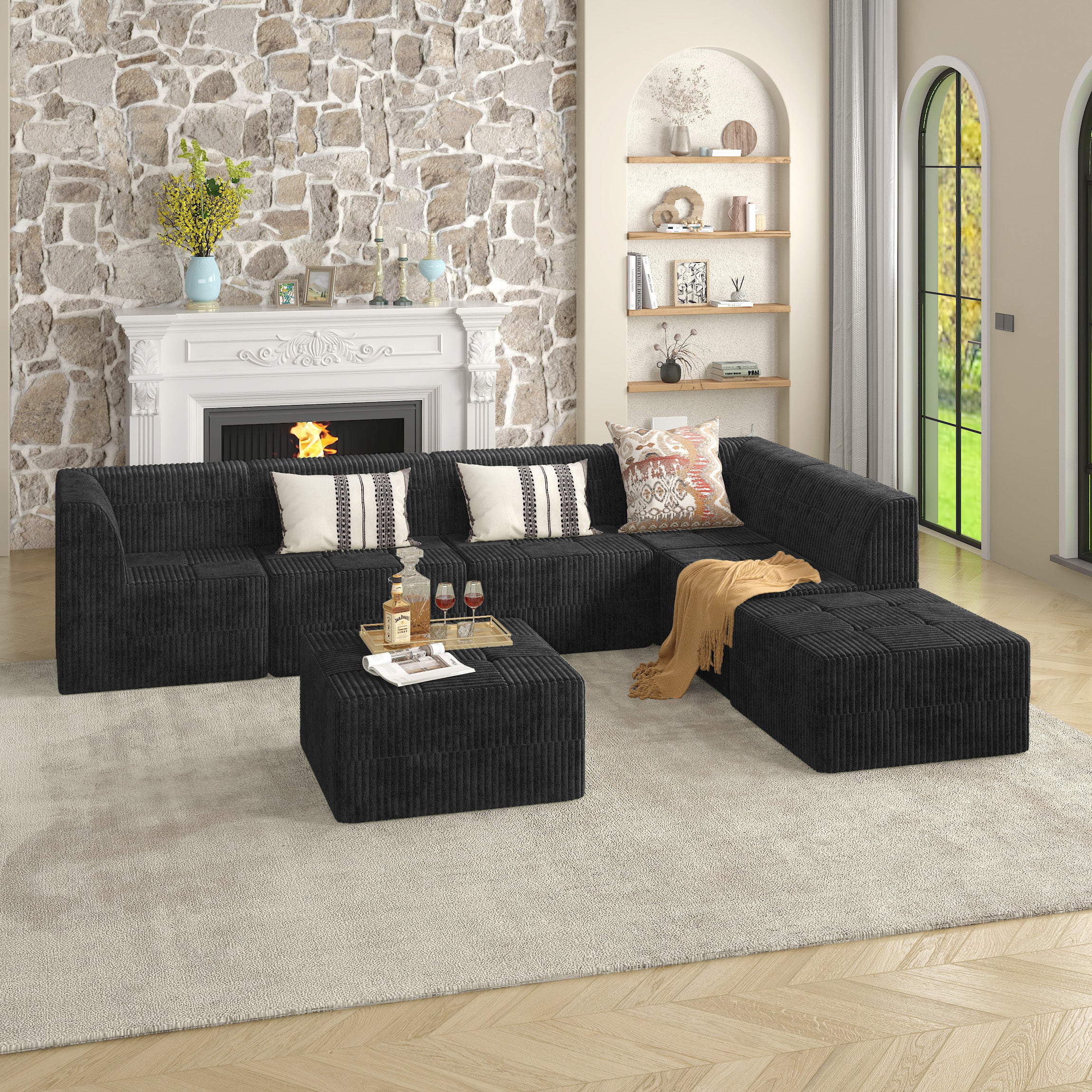 Modern L-Shaped Sectional Sofa: Space-Saving Design