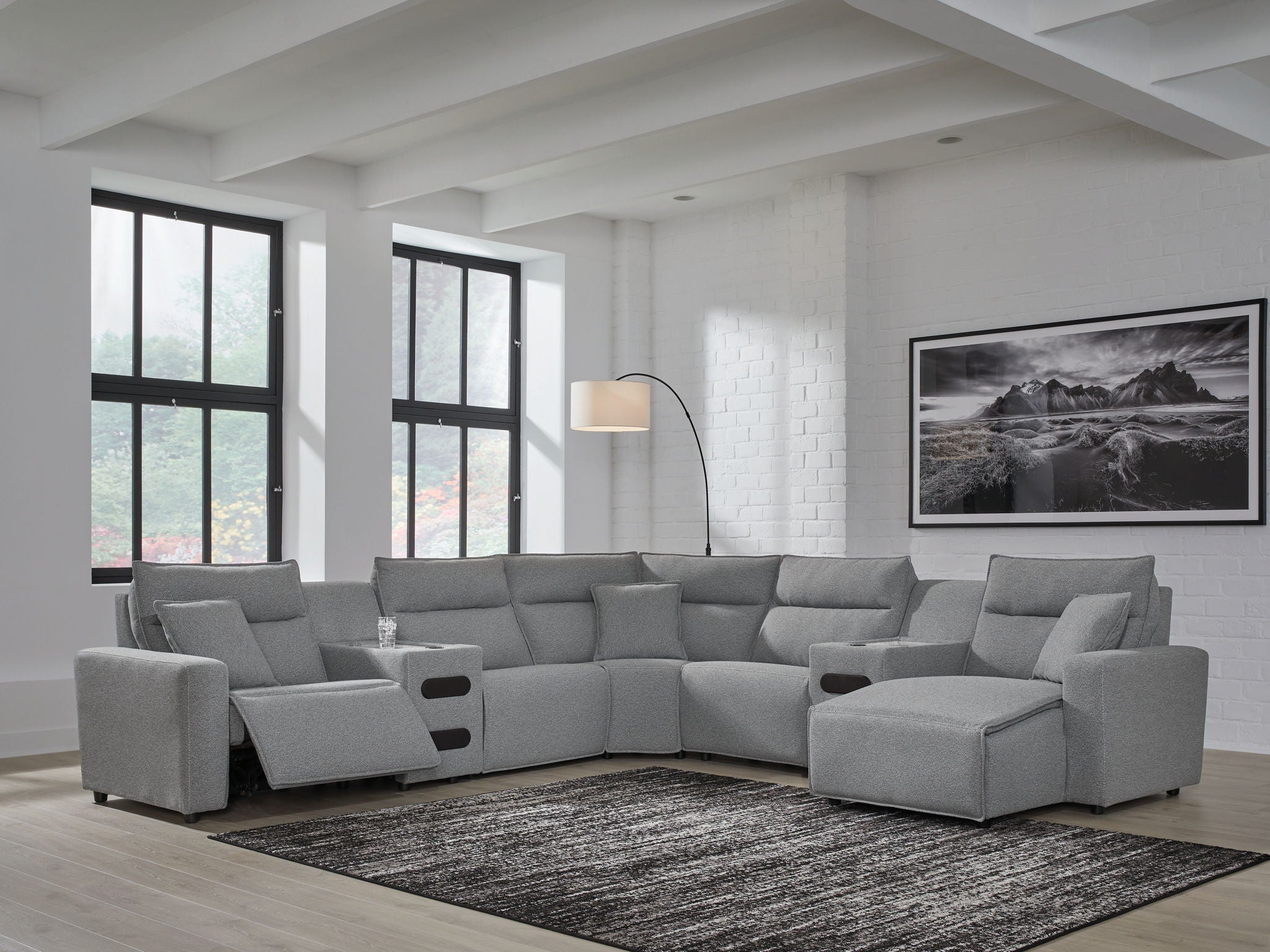 Modmax II - Reclining Sectional - Salt And Pepper