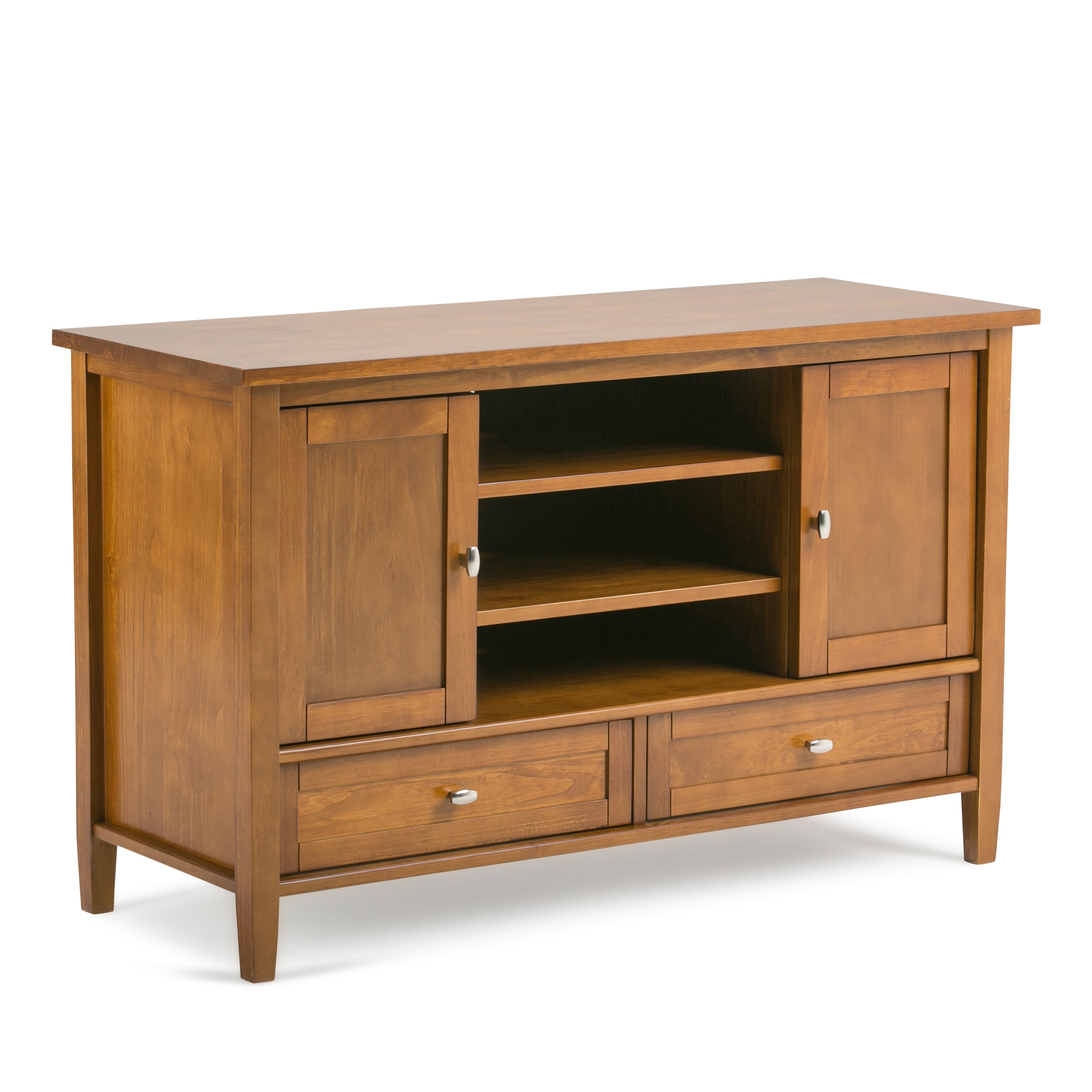 Warm Shaker TV Stand - Light Golden Brown