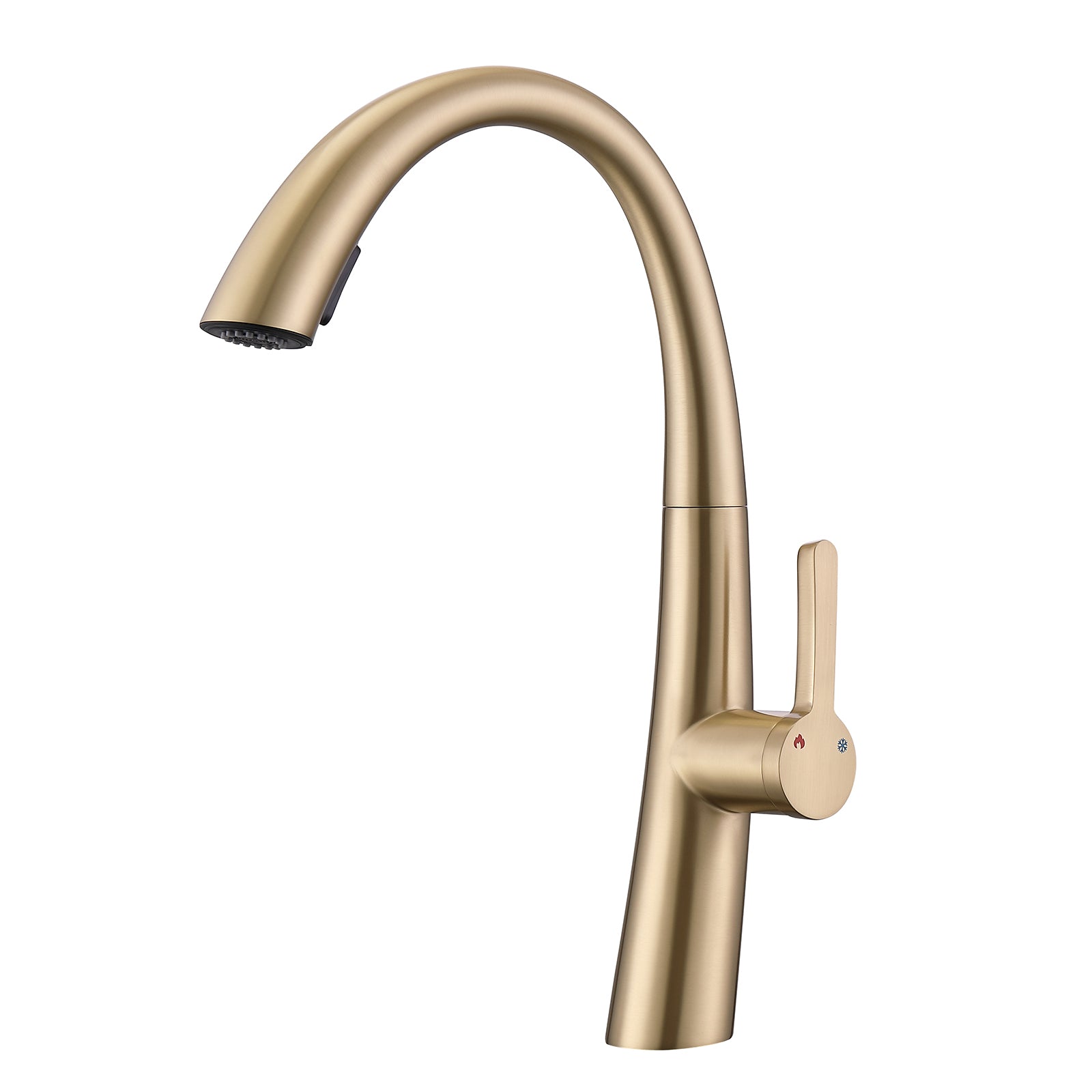 Pull-Out Kitchen Faucet: Stainless Steel