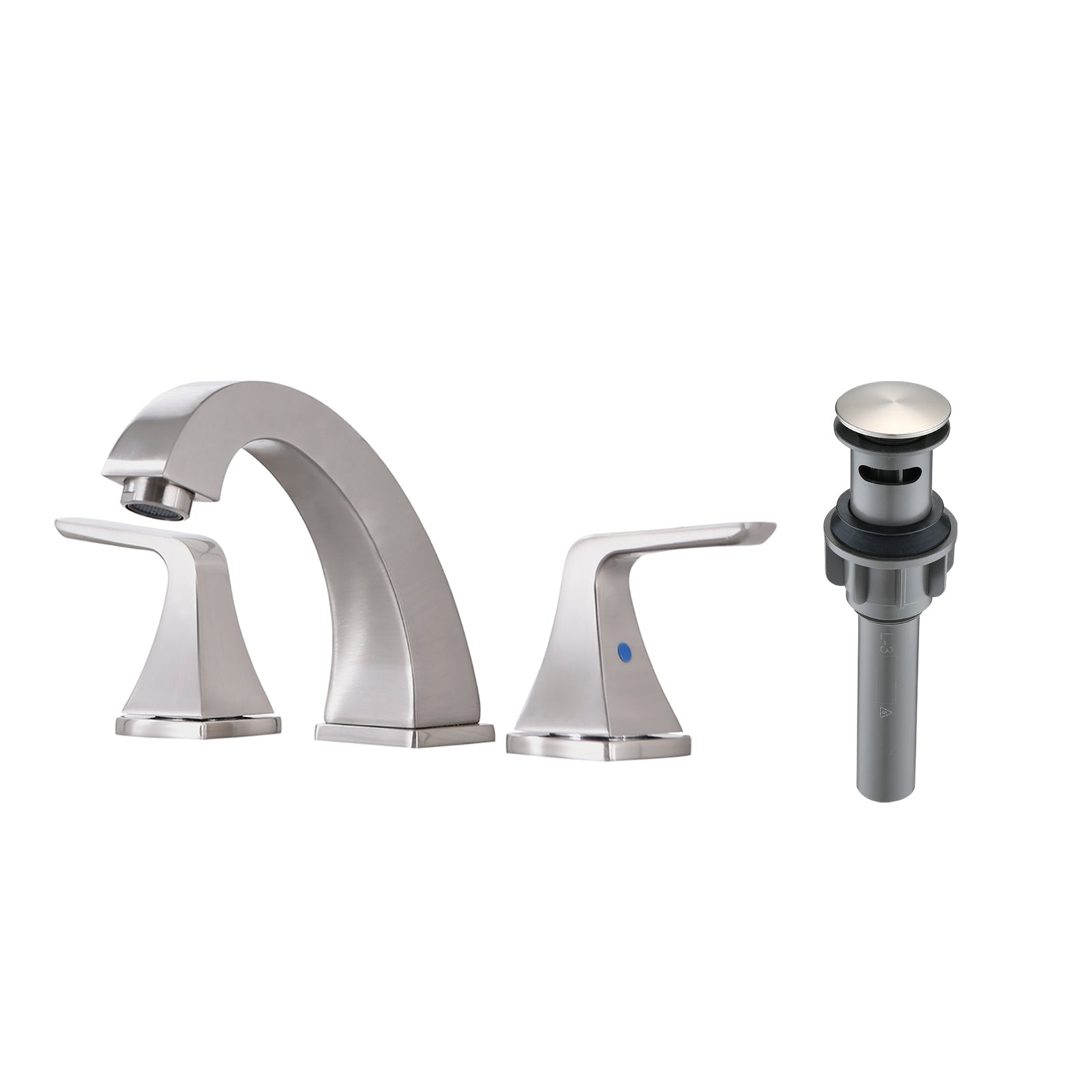Brushed Nickel 2-Handle Bathroom Faucet
