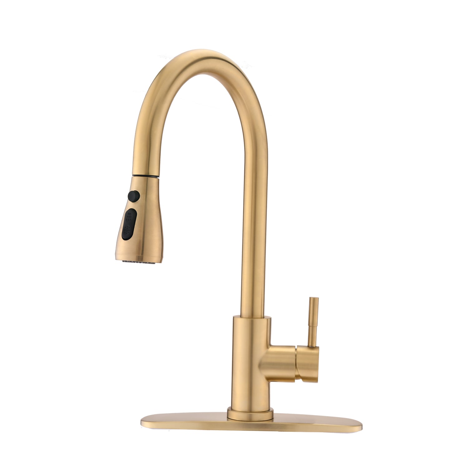 Brushed Gold Pull-Down Kitchen Faucet