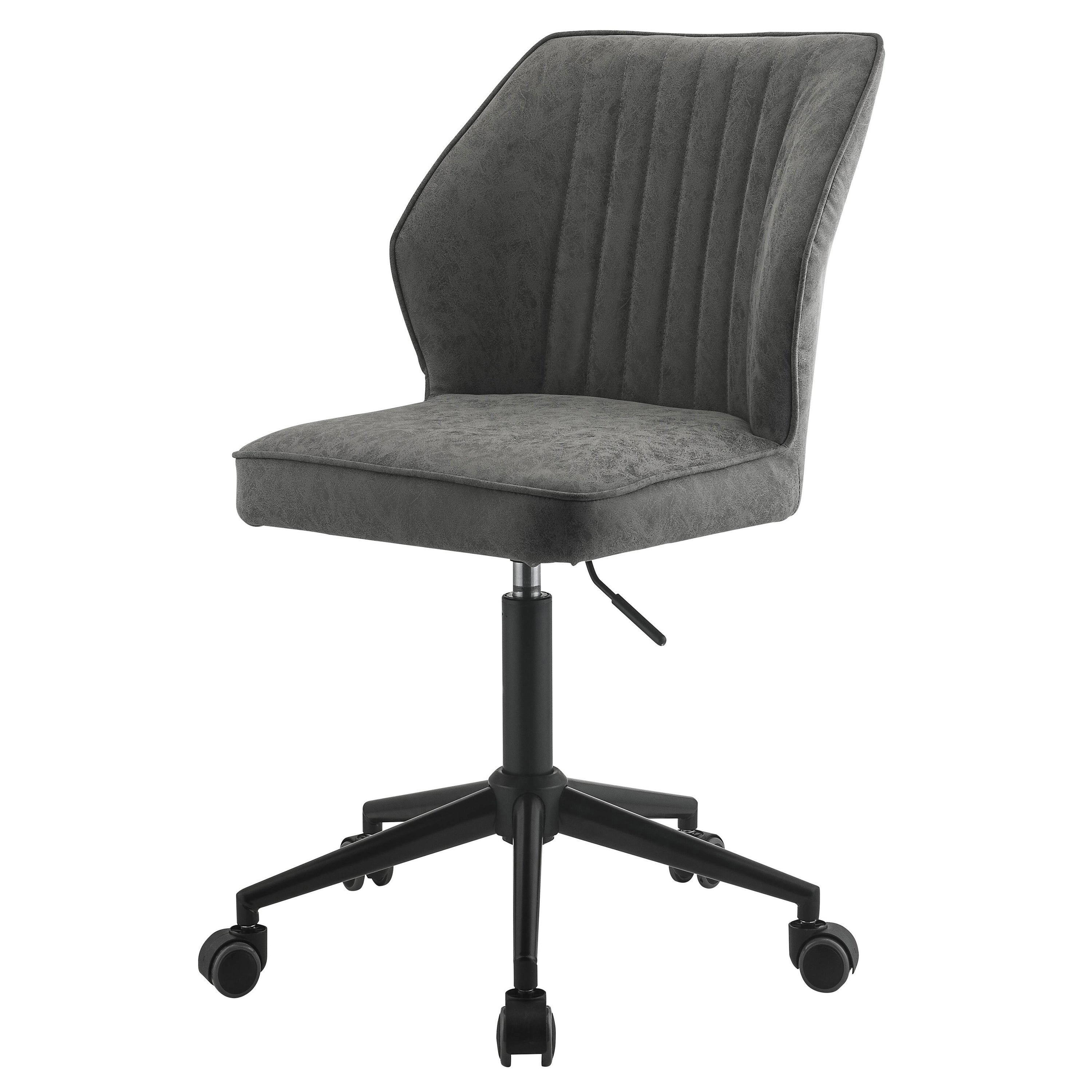 Vintage Grey & Black Armless Office Chair